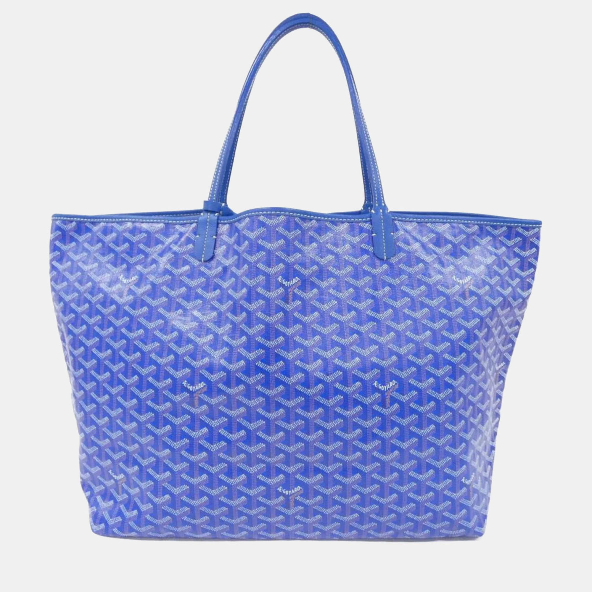 

Goyard Saint Louis GM Ama Sky Blue Goyardine Canvas Handbag