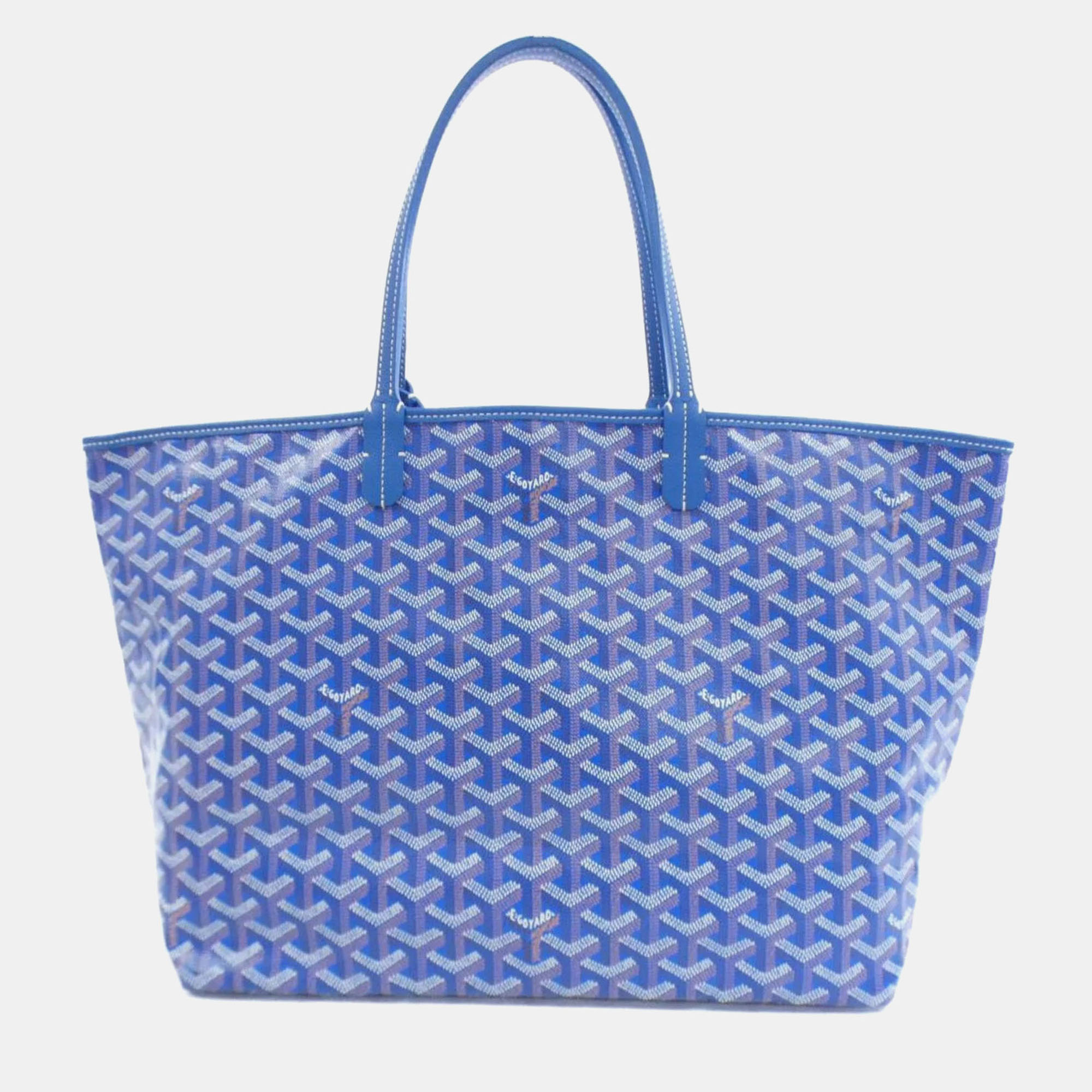 

Goyard Saint Louis PM Sky Blue Goyardine Canvas Tote Bag