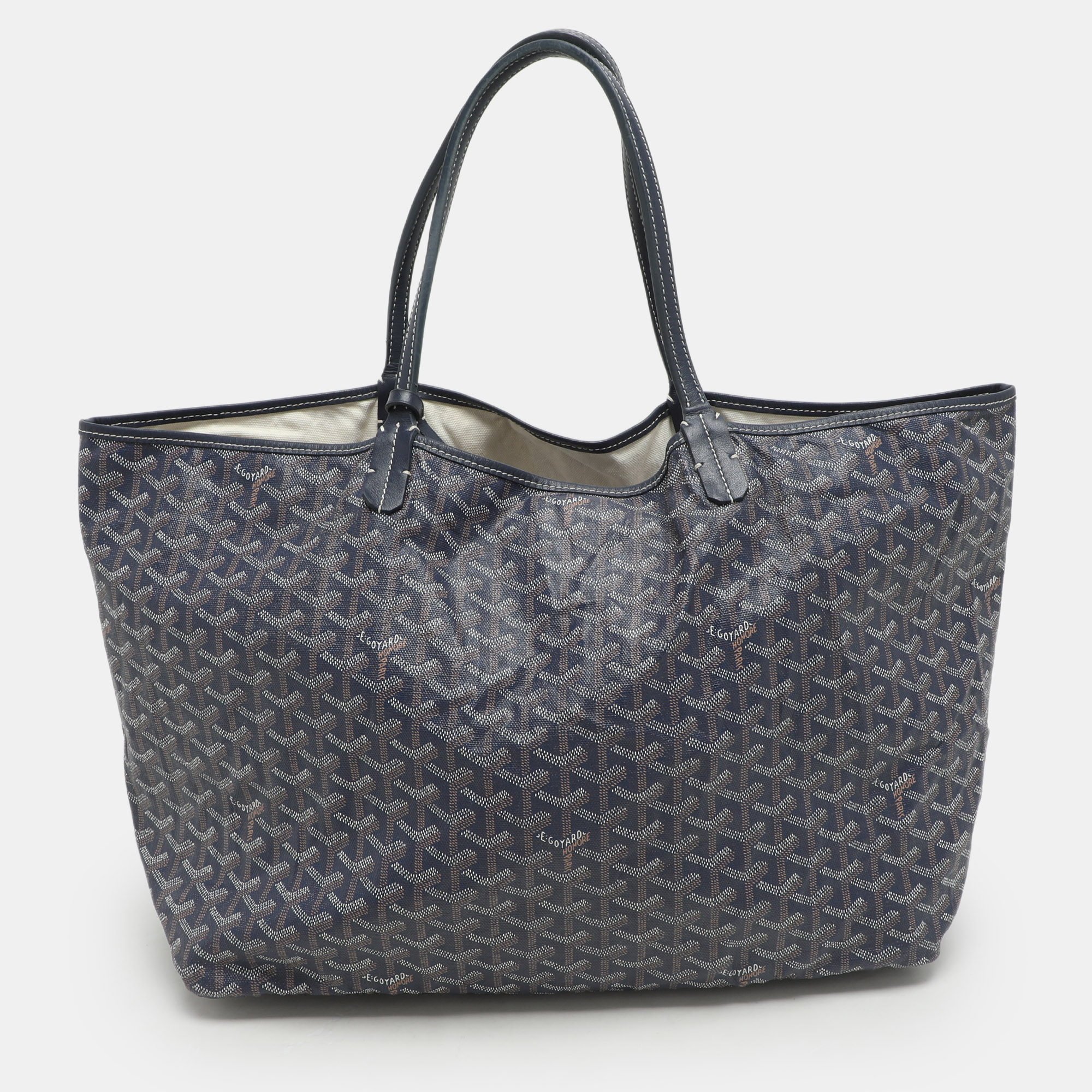 

Goyard Blue Goyardine Canvas St. Louis GM Bag