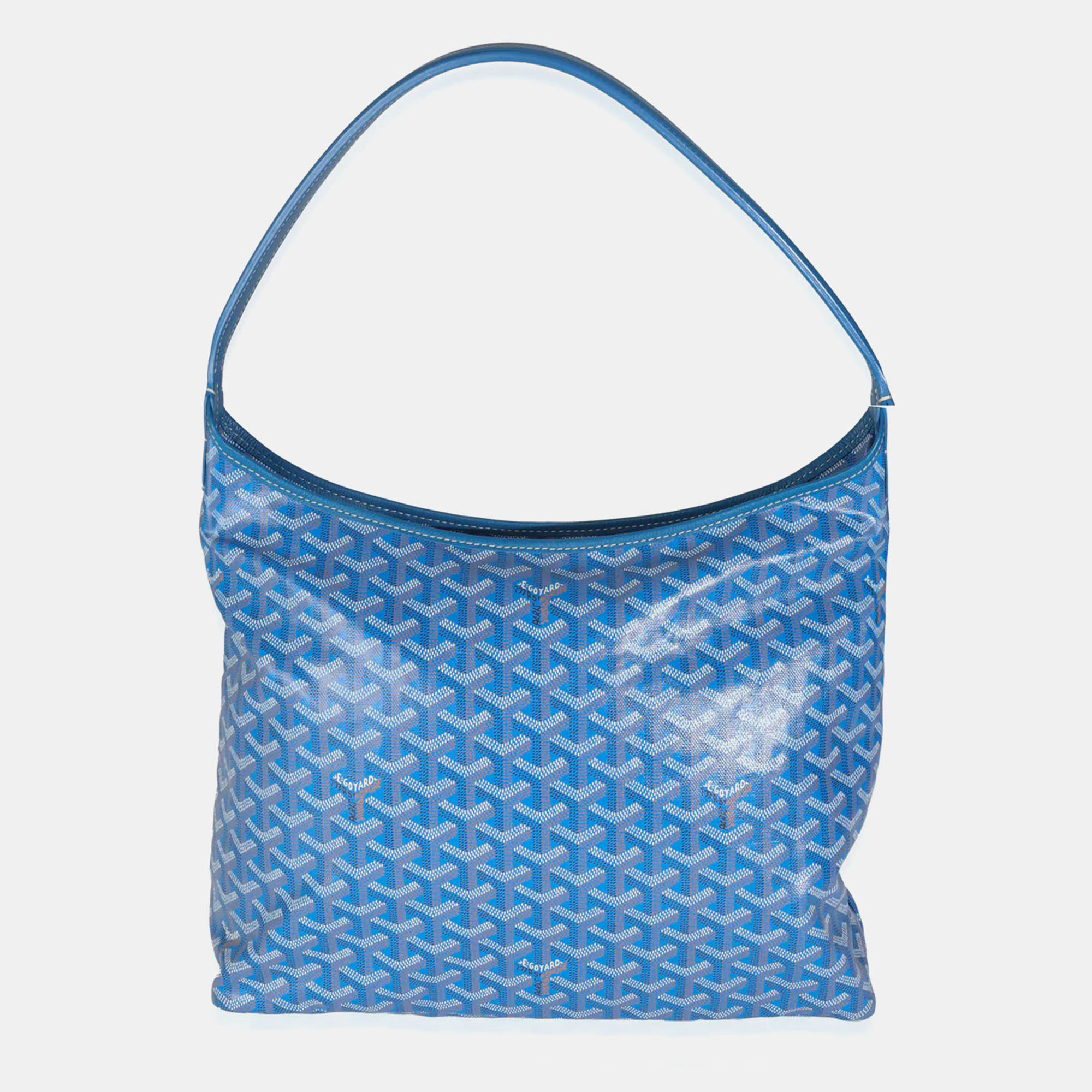 

Goyard Blue Goyardine Canvas Boheme Hobo Bag