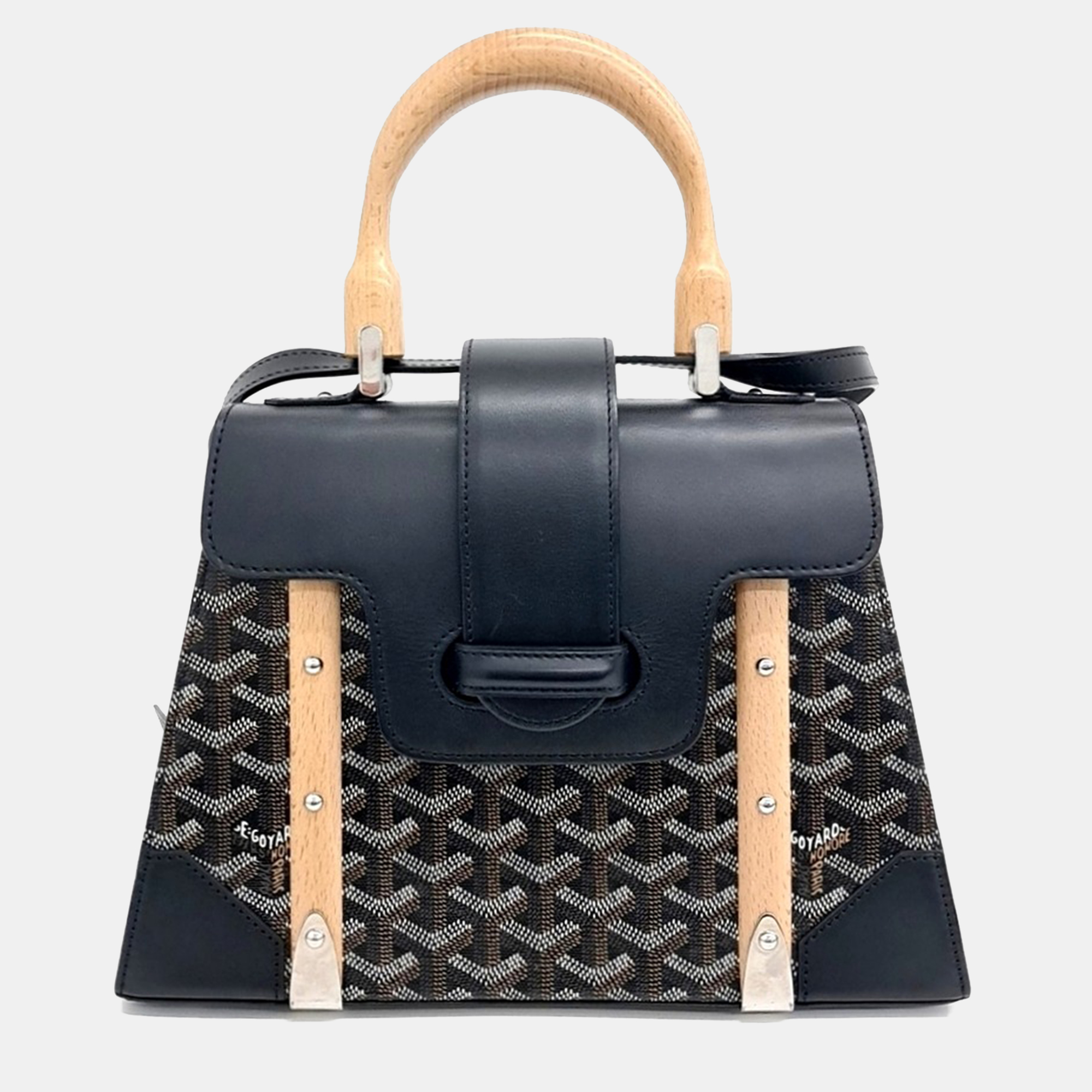 

Goyard Black Coated Canvas and Leather Saigon Bag MM