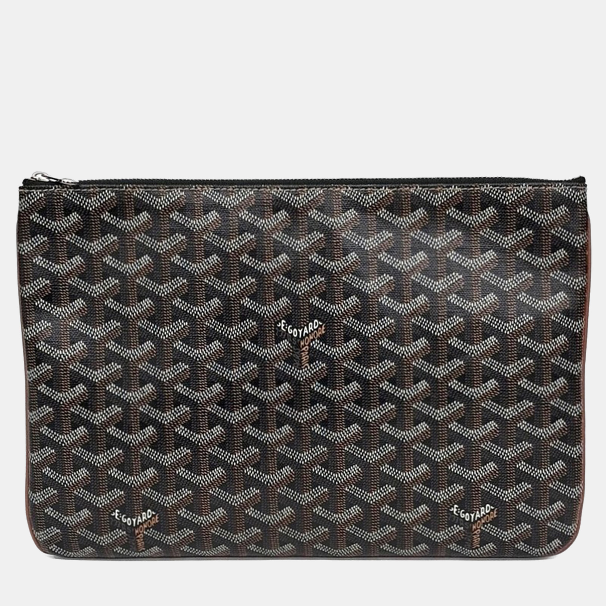 

Goyard Brown Coated Canvas Sena MM Bag