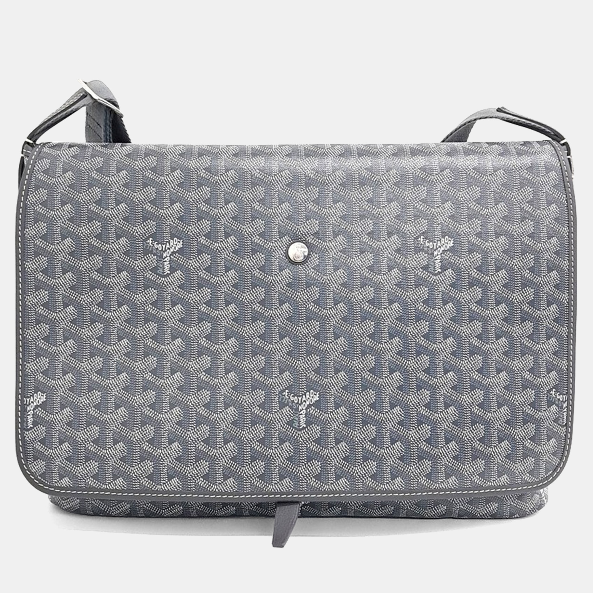 

Goyard Grey PVC Cafetien Messenger Bag MM