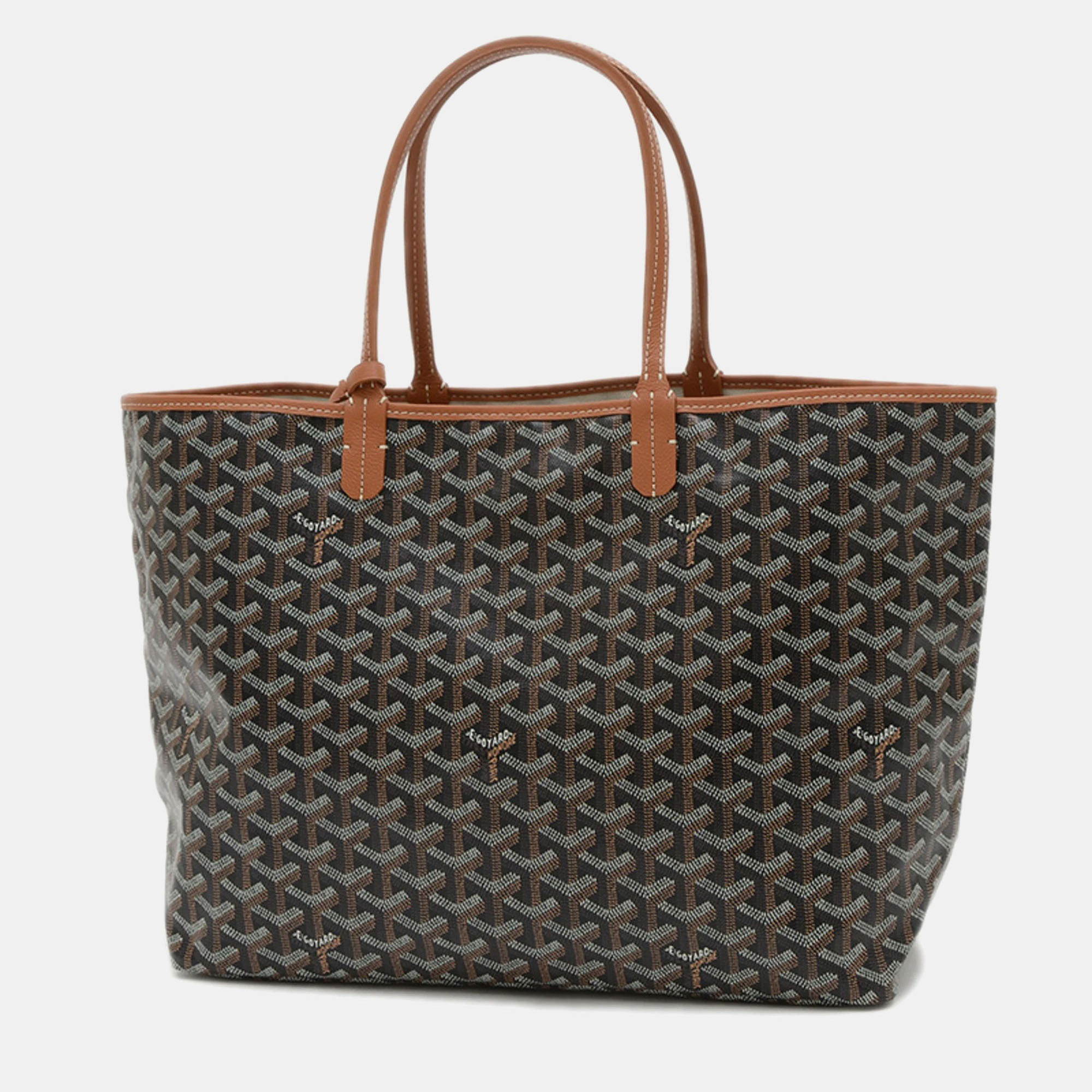 

Goyard Saint Louis PM Brown Goyardine Canvas Tote Bag