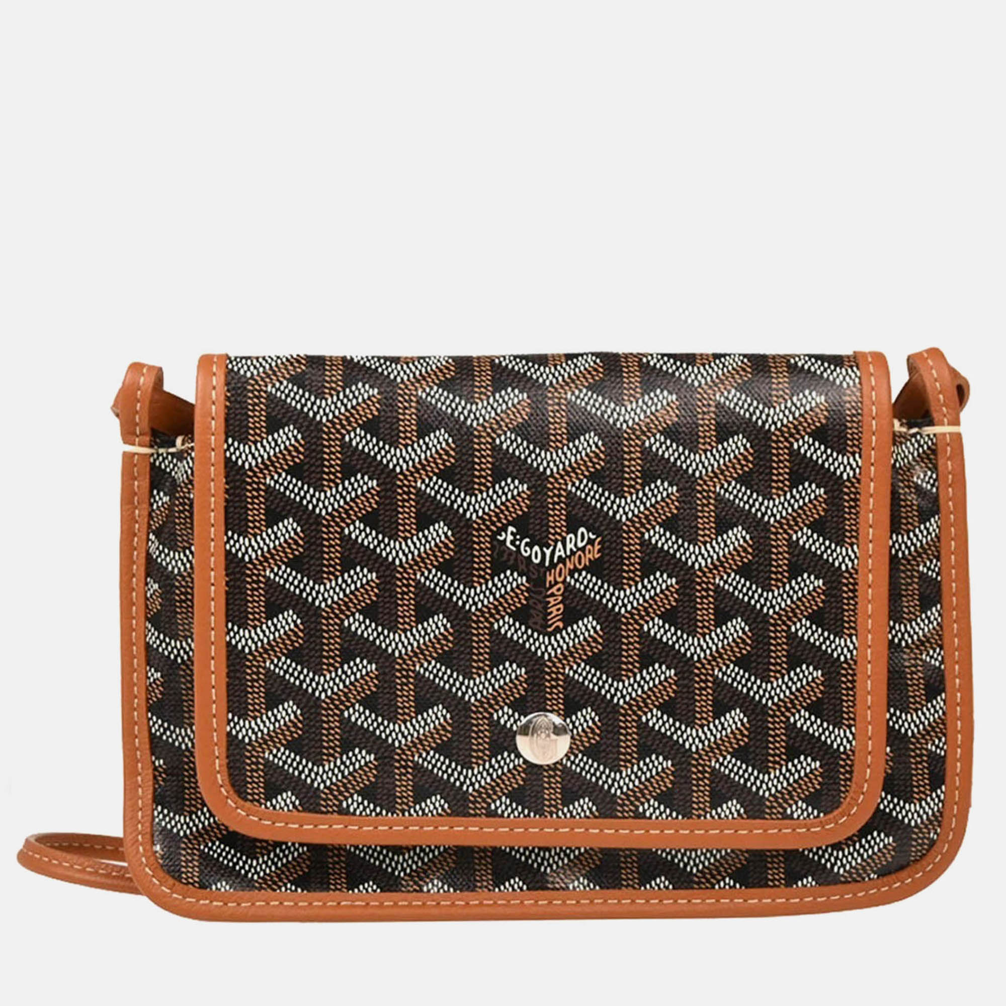 Pre-owned Goyard Black Plumet Shoulder Bag Pochette Wallet