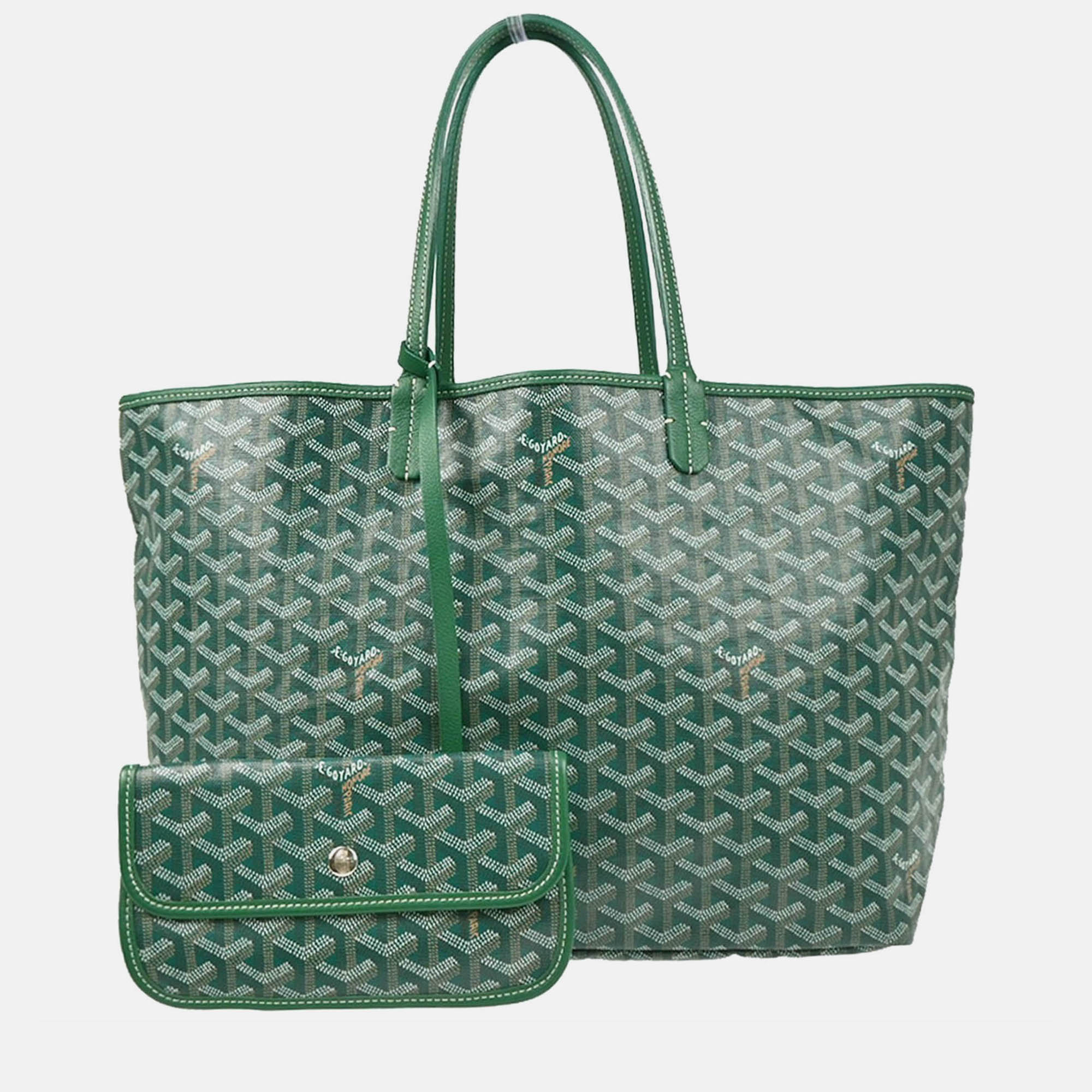 

Goyard Saint Louis PM Green Goyardine Tote Bag, Multicolor