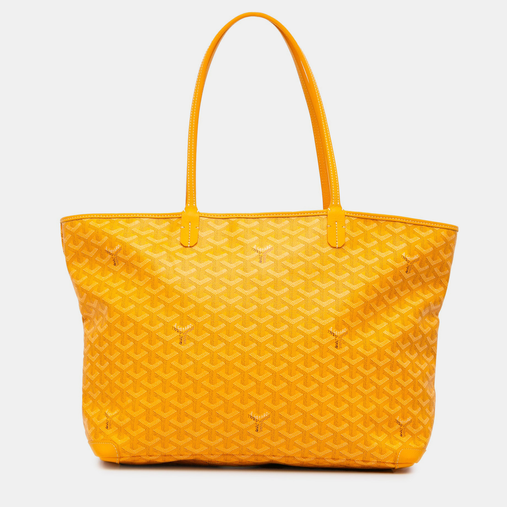 Pre-owned Goyard Ine Canvas Tote Bag In Yellow