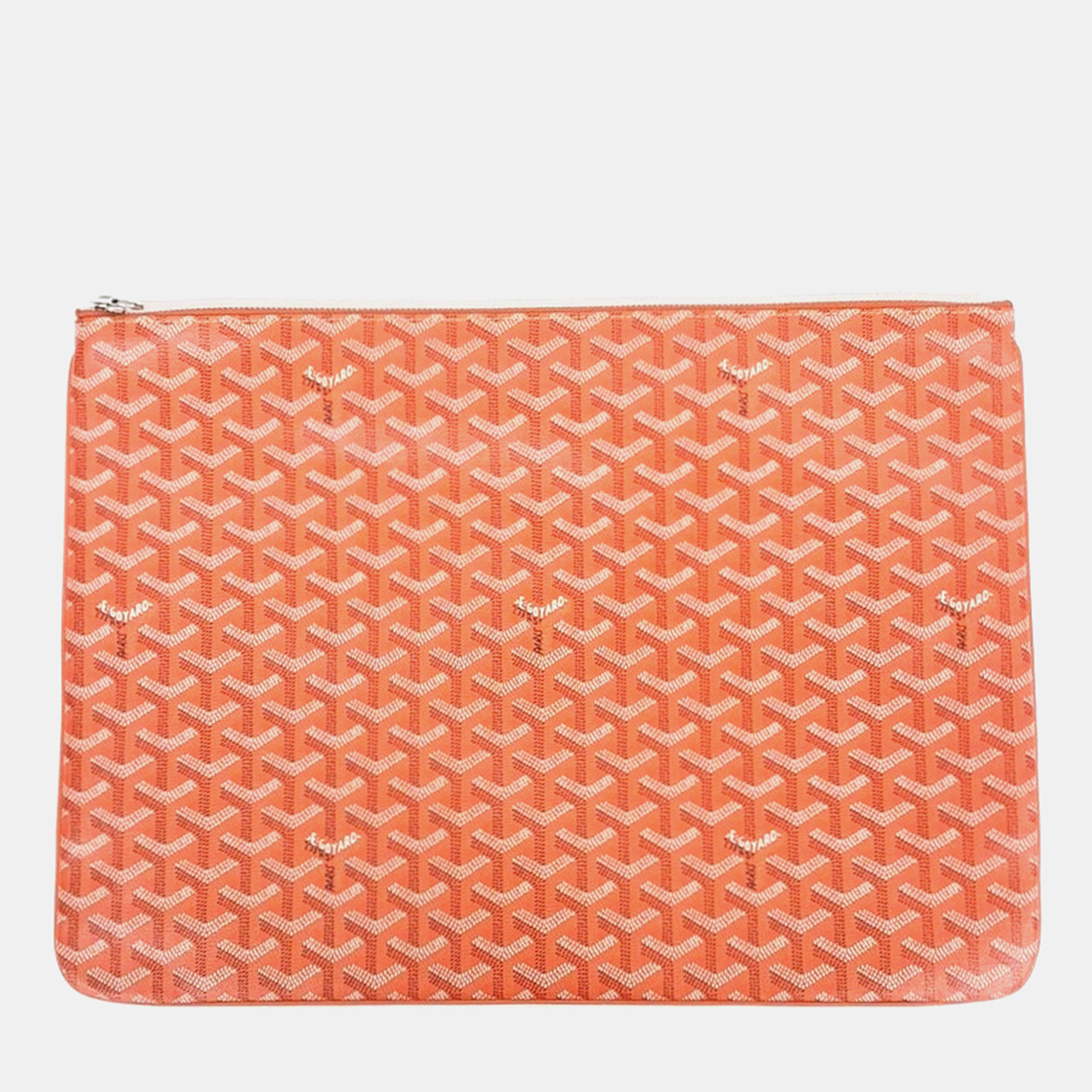 Pre-owned Goyard Orange Coated Canvas Senna Gm Bag