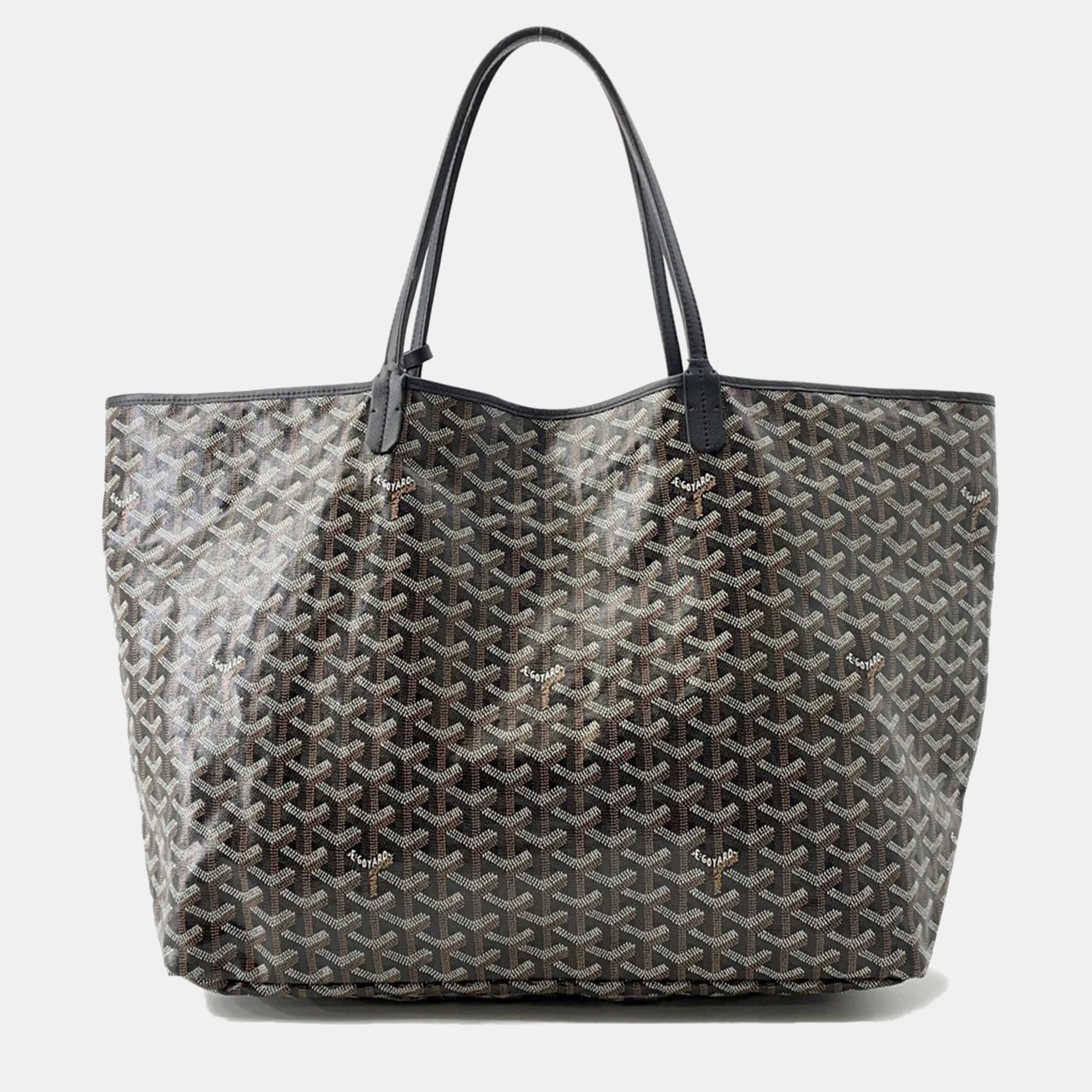 

Goyard Saint Louis GM Black PVC Leather Tote Bag