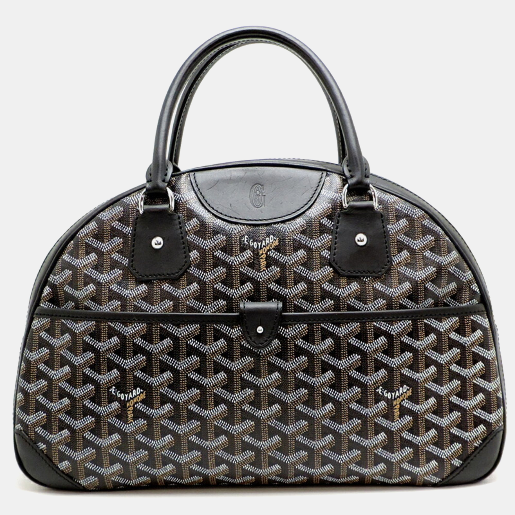 

Goyard Saint Jeanne Mm Boston Bag Goyardine Black