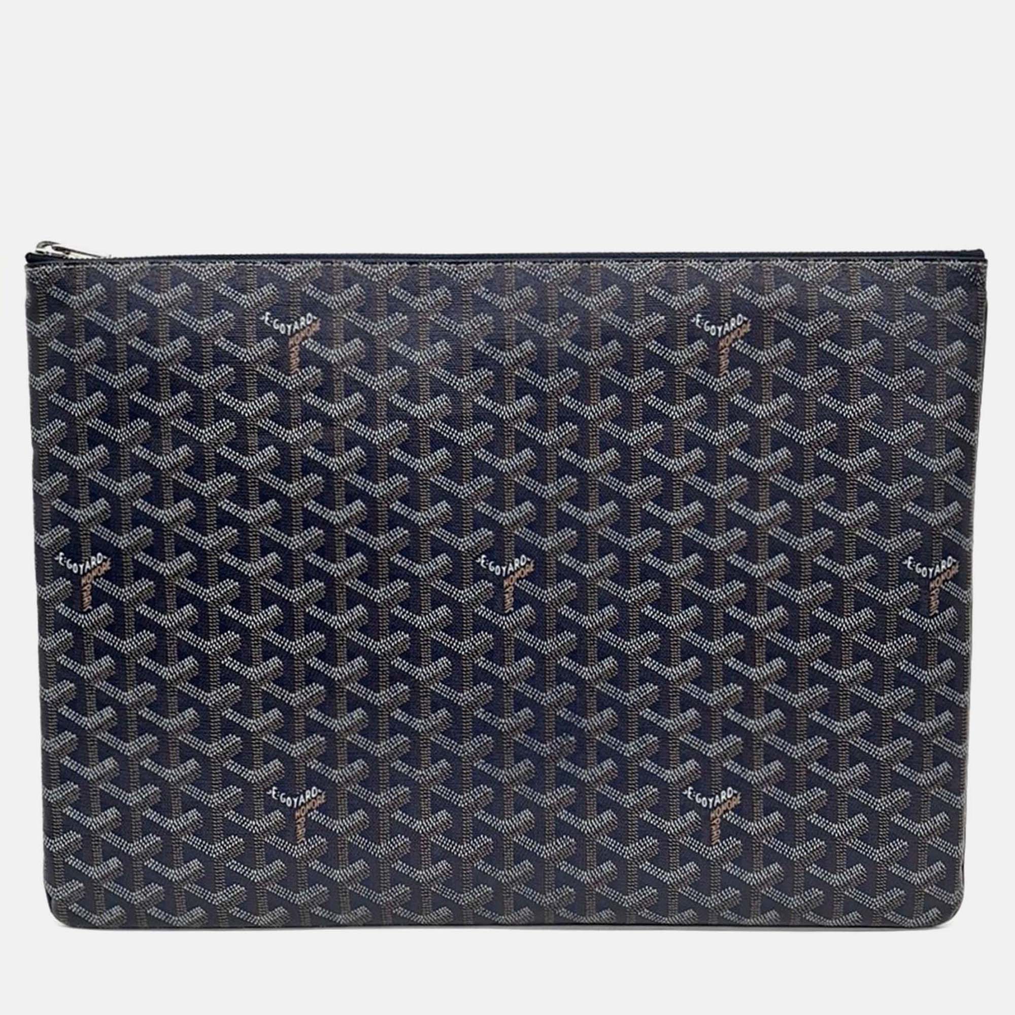 

Goyard Brown Navy Blue PVC Senna GM