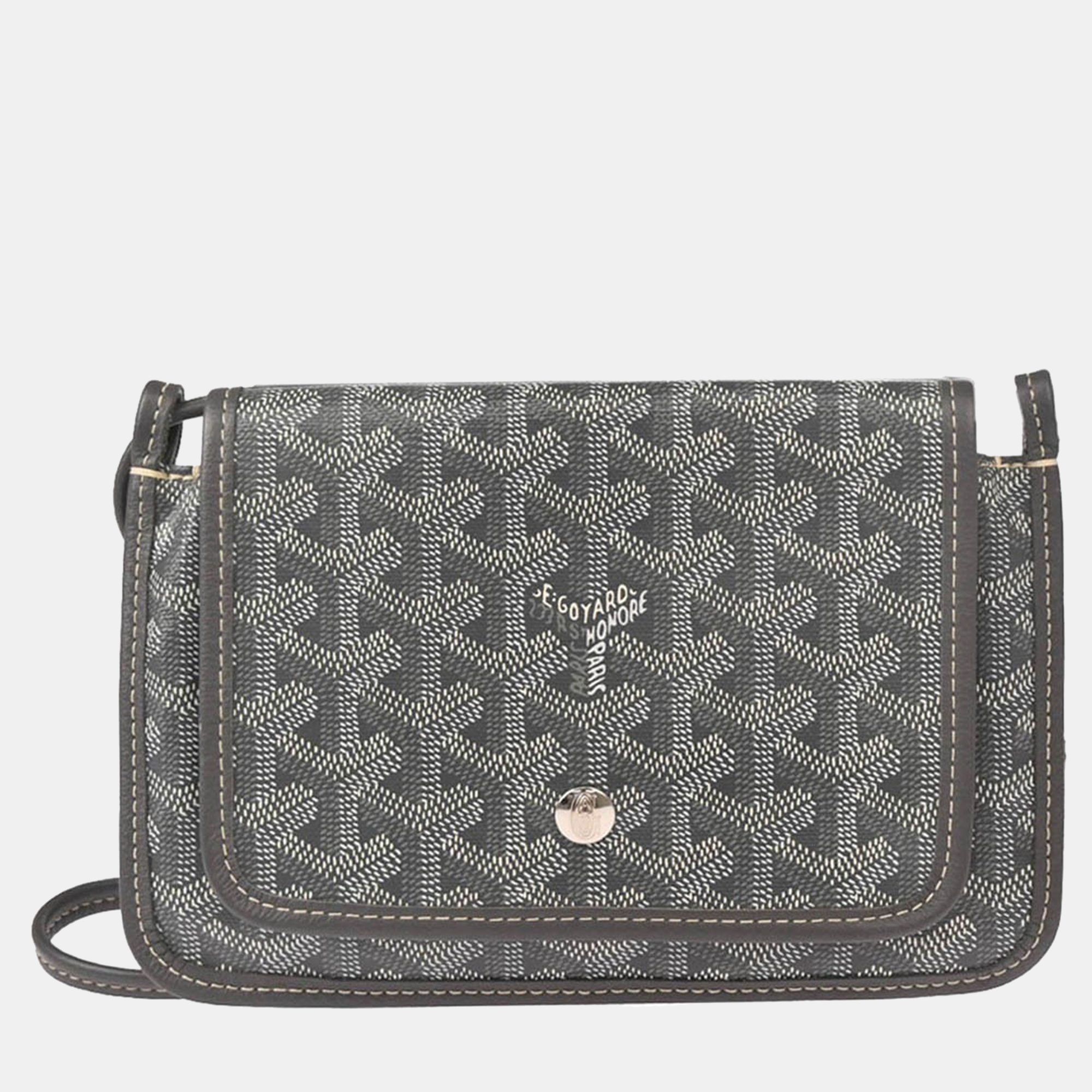 

Goyard Gray Plumet Shoulder Bag Pochette Wallet WOC, Grey