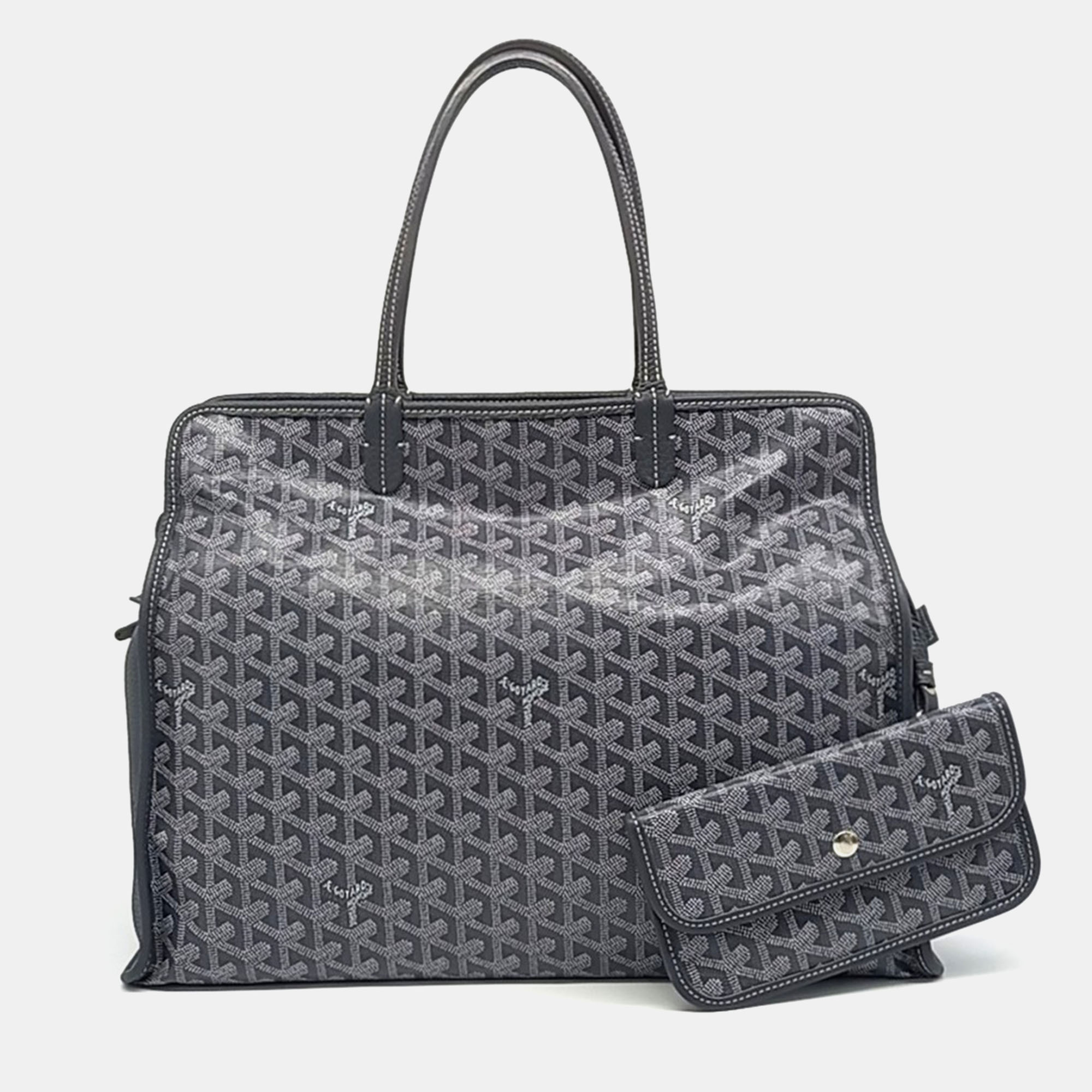 

Goyard Hardy PM Coated Canvas Bag, Grey