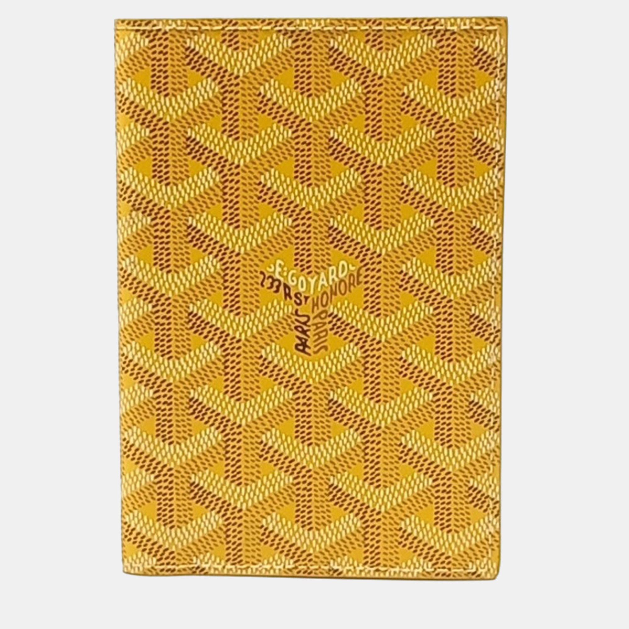 Pre-owned Goyard Yellow Canvas Passport Wallet