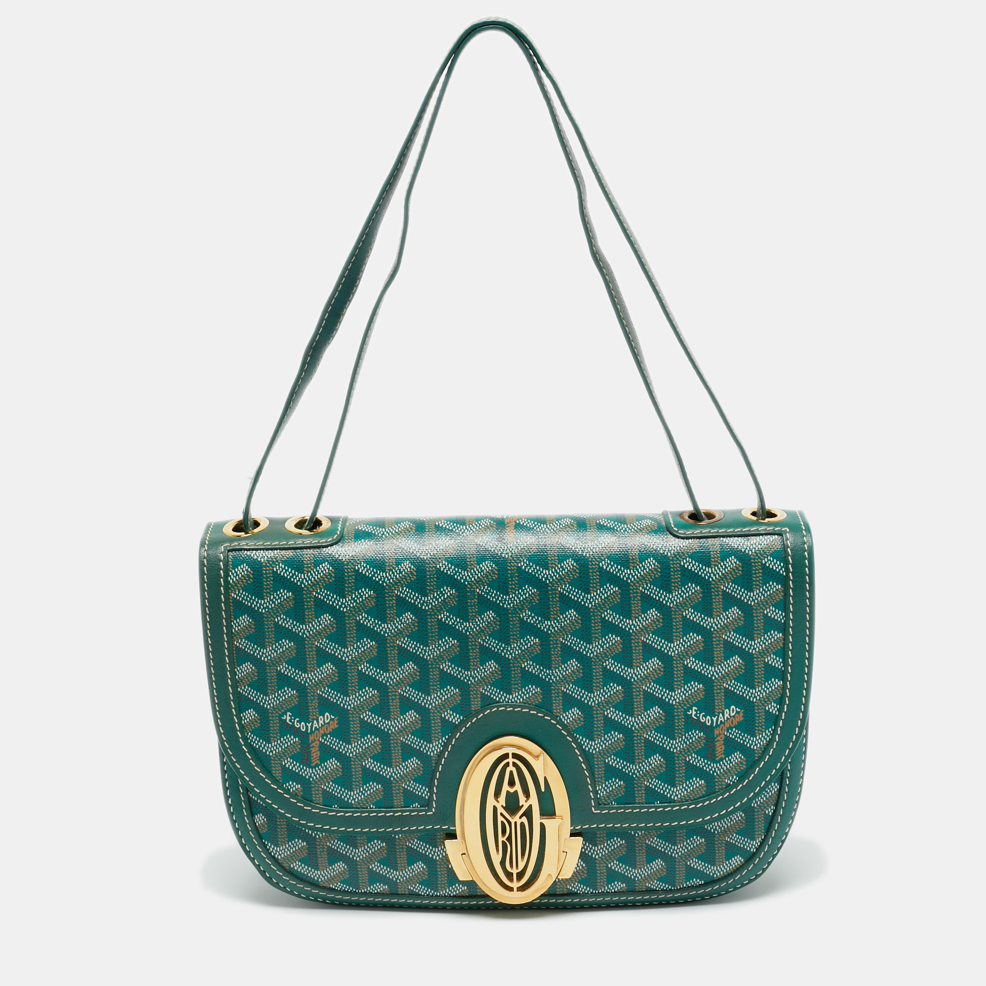 

Goyard Green Goyardine Coated Canvas and Leather 223 Bag