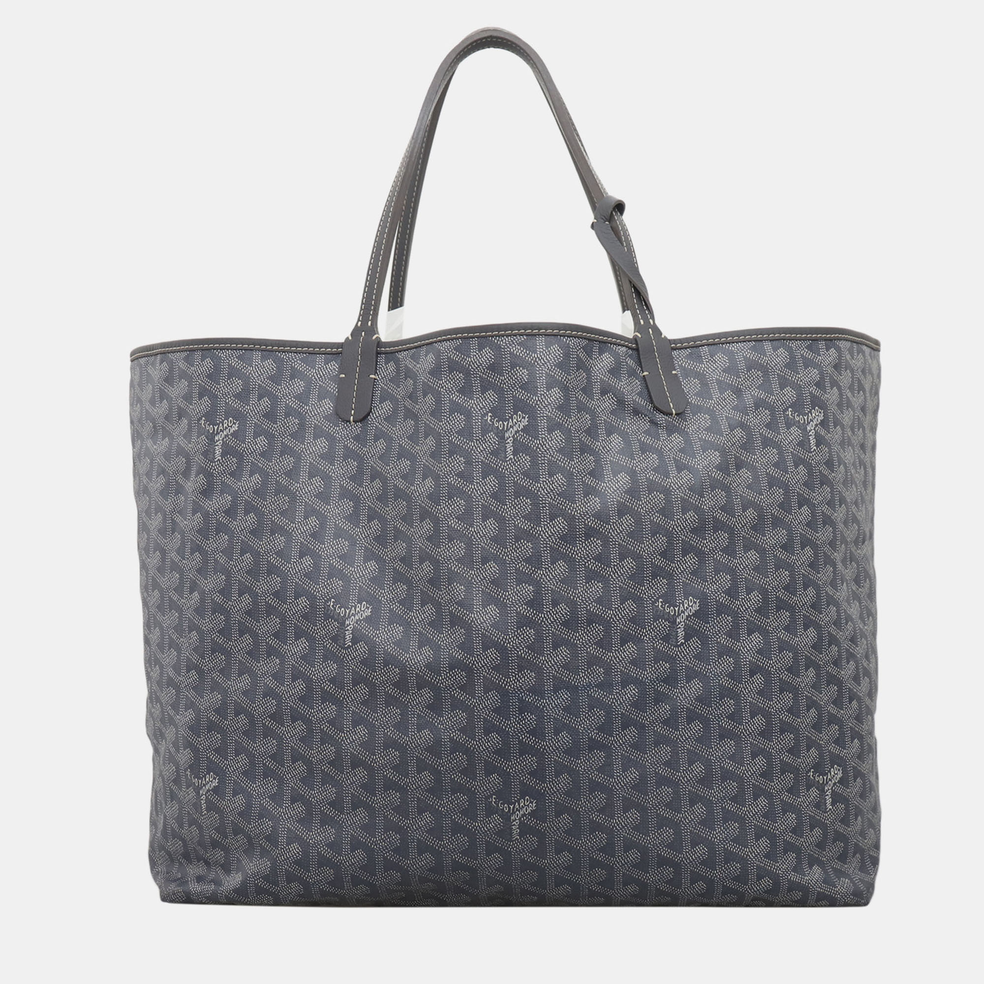 Pre-owned Goyard Saint Louis Gm Tote Bag In Gray