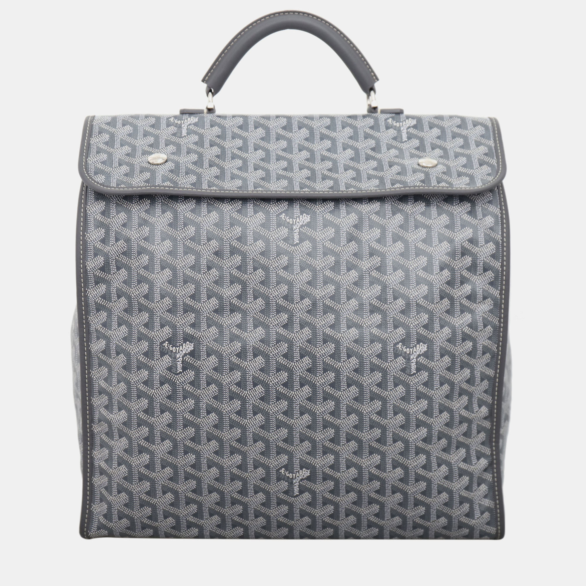 Pre-owned Goyard Saint Léger Backpack In Gray