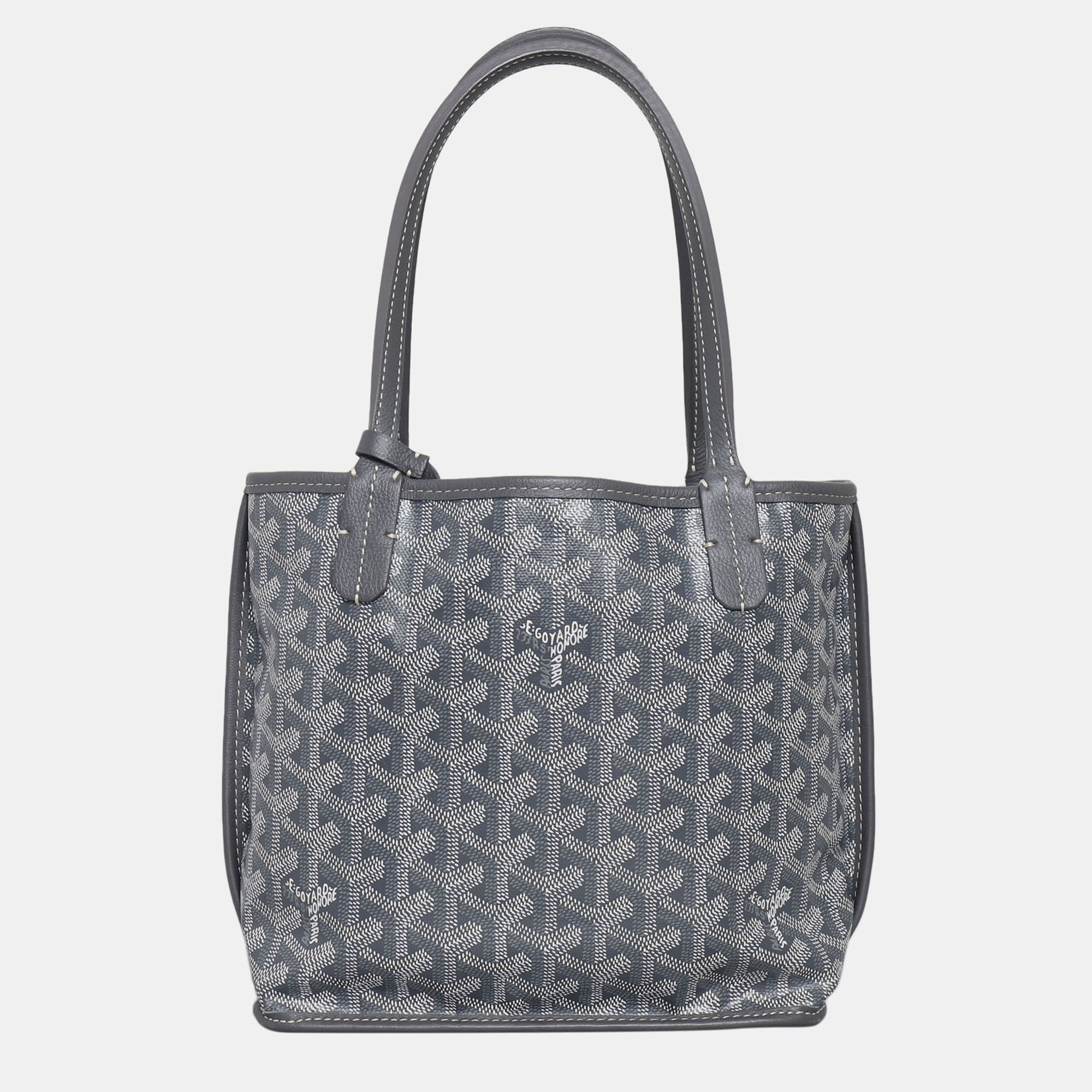 

Goyardine Reversible Mini Anjou Bag, Grey