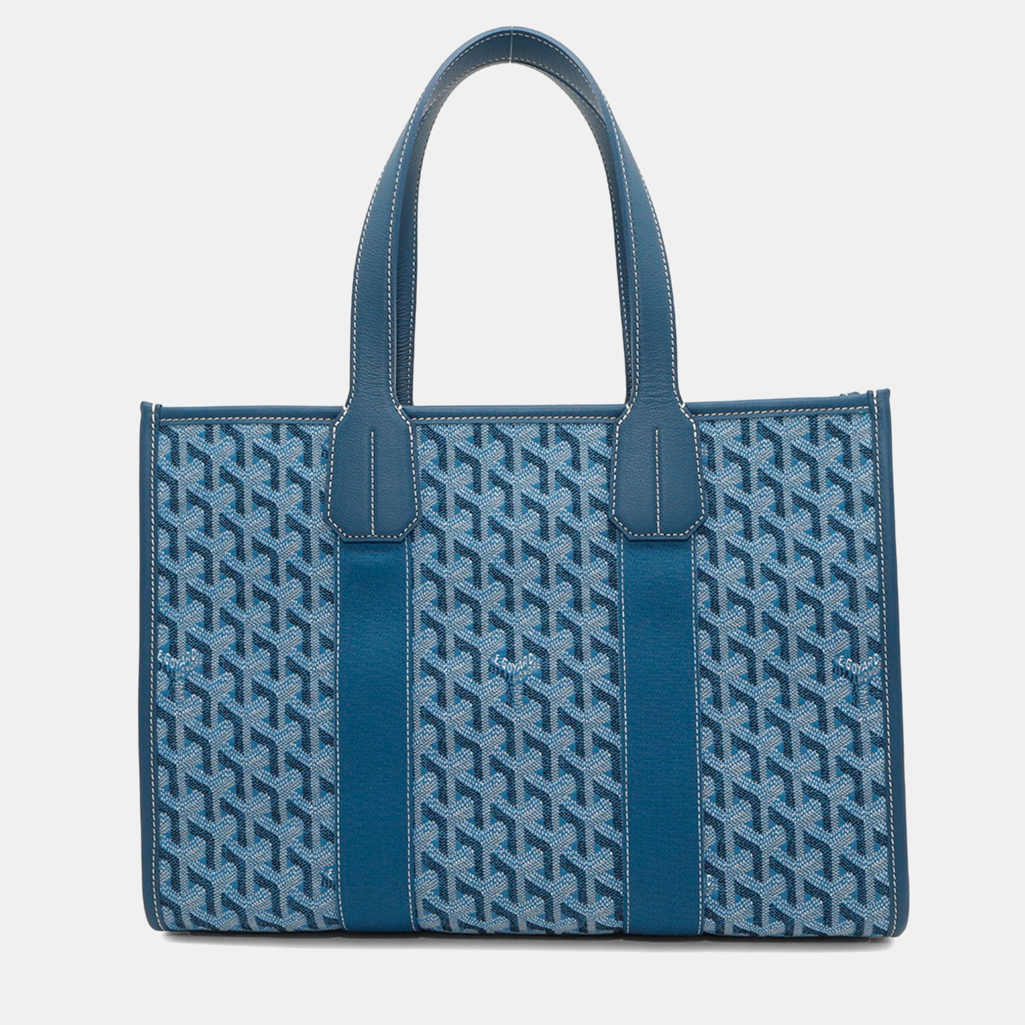 Pre-owned Goyard Tote Bag Villet Pm Jacquard In Blue