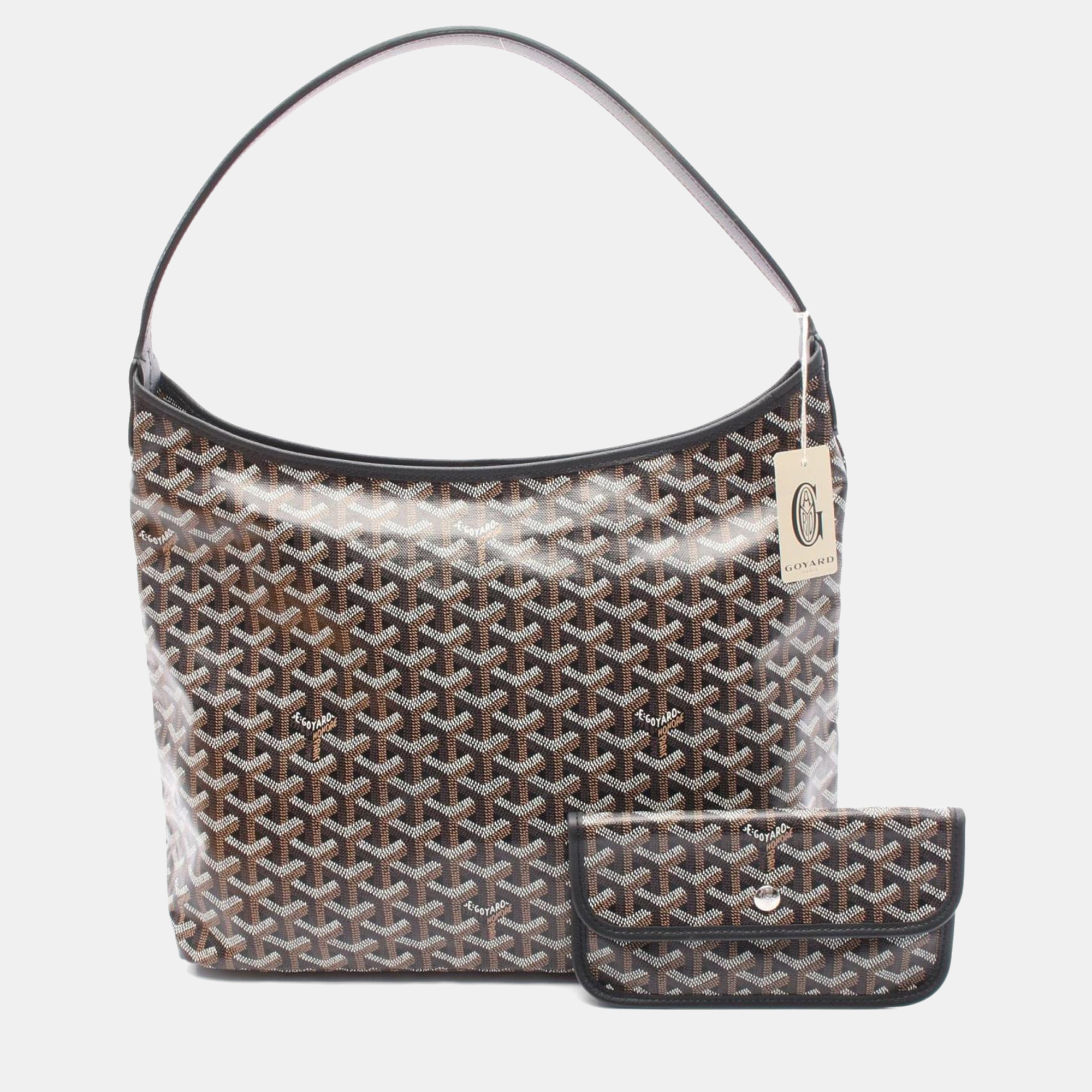 

Goyard Boheme Hobo Shoulder Bag Coated Canvas And Leather Black Brown