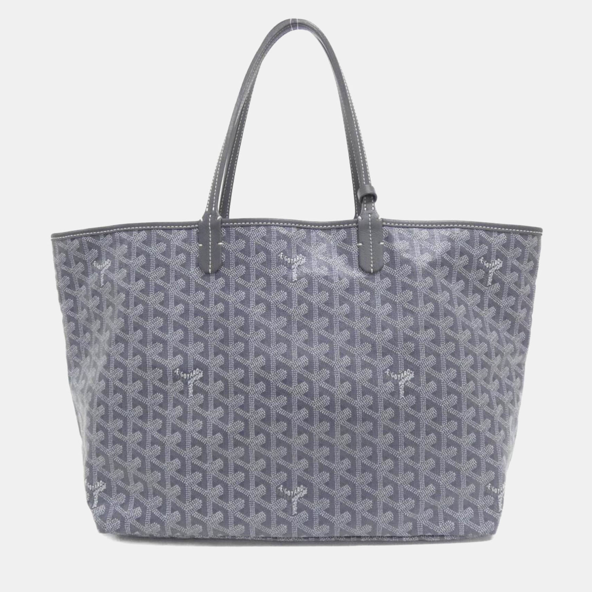 Pre-owned Goyard Saint Louis Pm Ama Louis Handbag In Gray