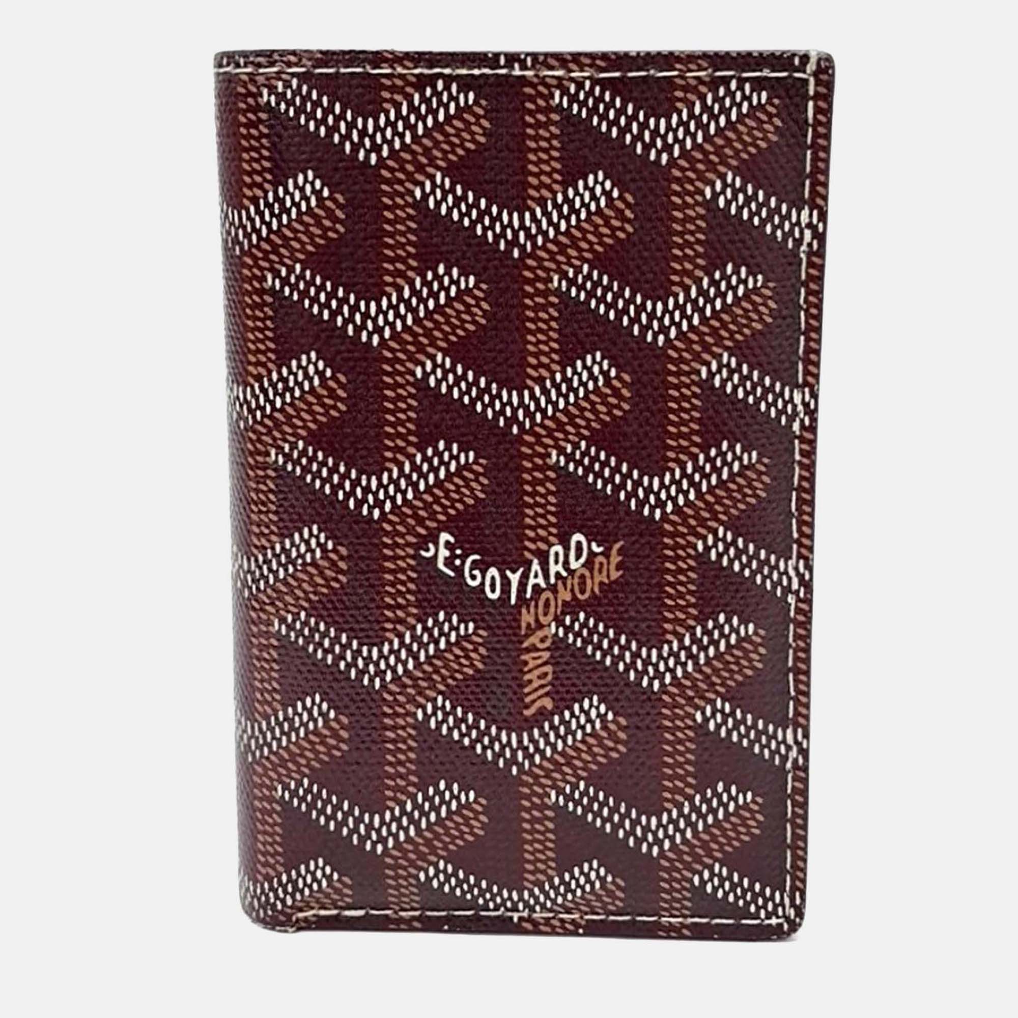 

Goyard Burgundy Coated Canvas Saint Pierre card wallet