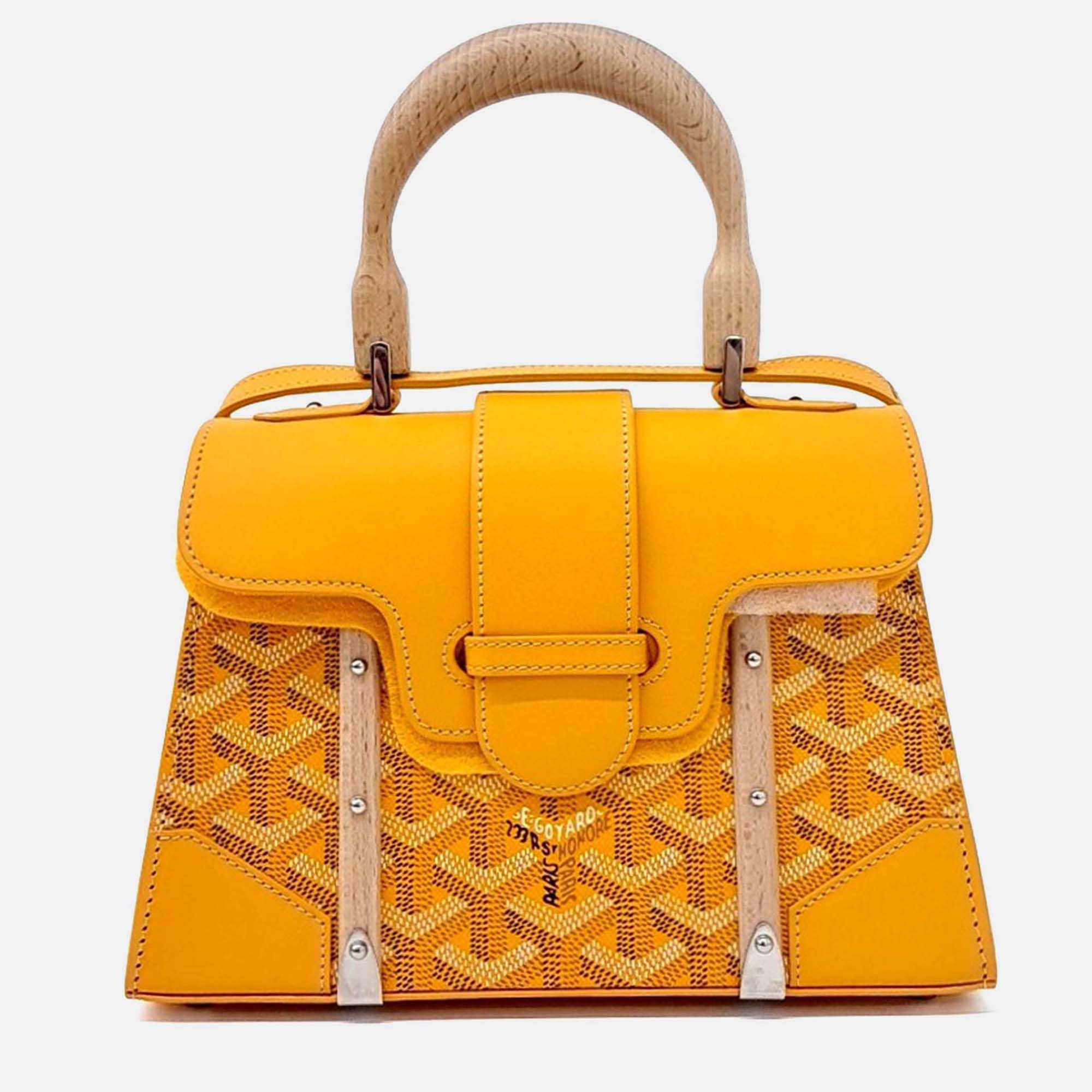 

Goyard Yellow Canvas and Leather Saigon Mini