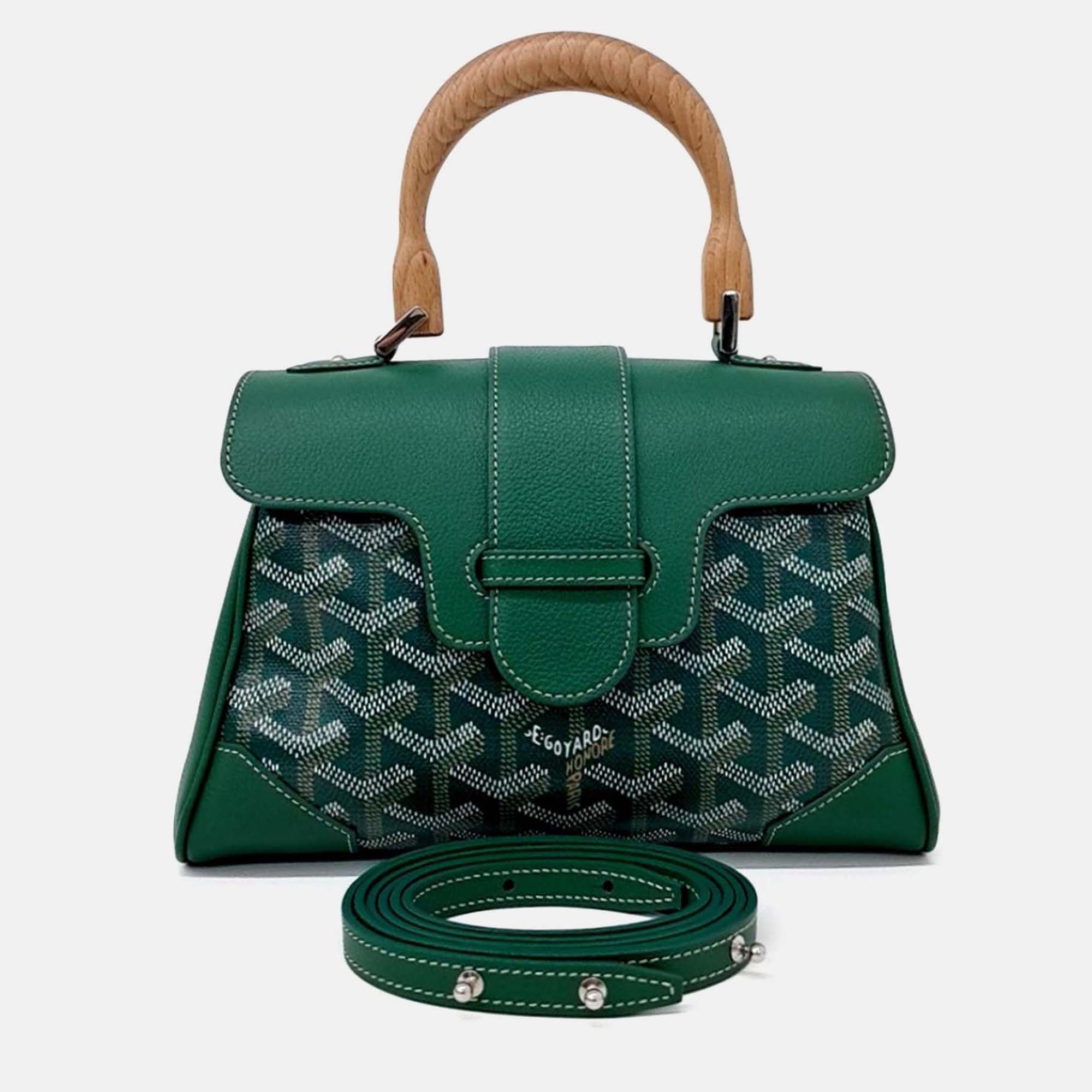 

Goyard Green Canvas and Leather Saigon Mini