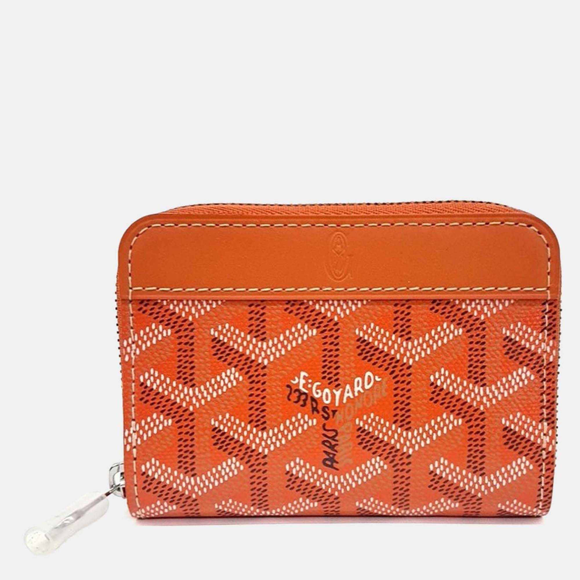 

Goyard Orange Coated Canvas Matignon Card Holder