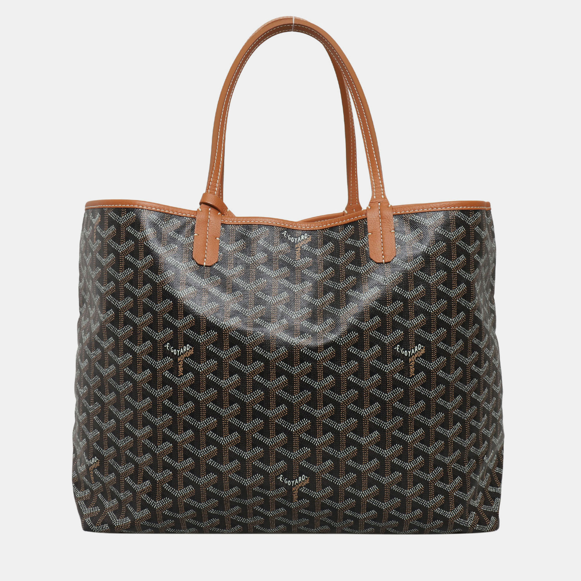 Pre-owned Goyard St. Louis Pm Tote In Black