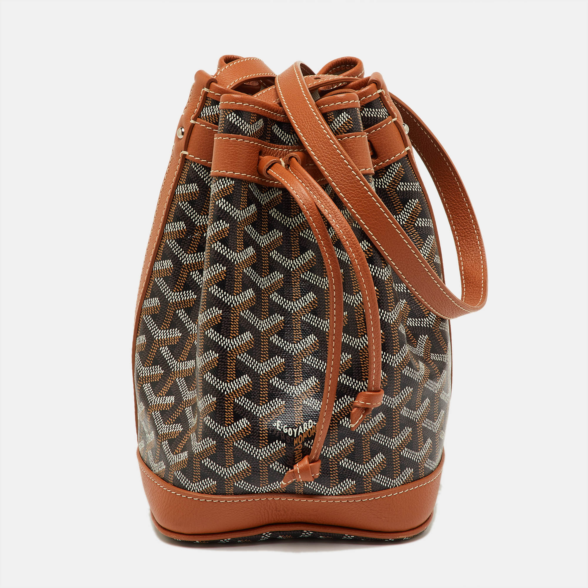 

Goyard Black/Tan Goyardine Coated Canvas and Leather Petit Flot Bucket Bag