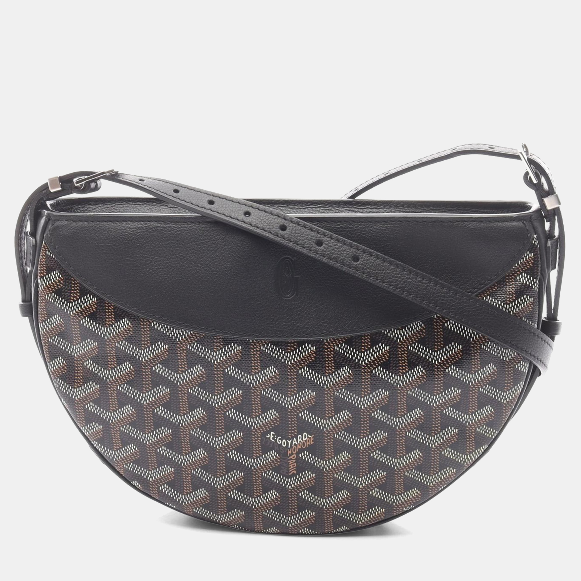 

Goyard Hirondelle Black Canvas Leather Shoulder Bag