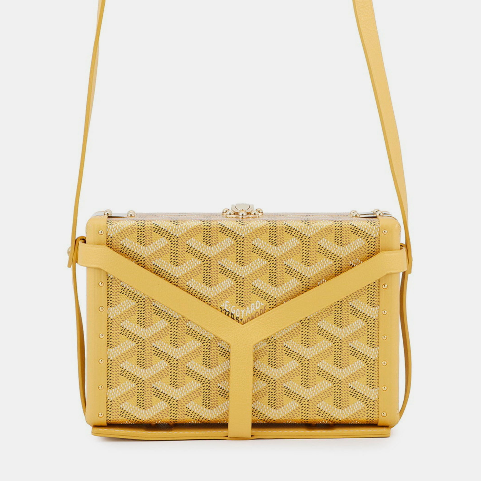 

Goyard Minaudiere Shoulder Bag Trunk Yellow Leather