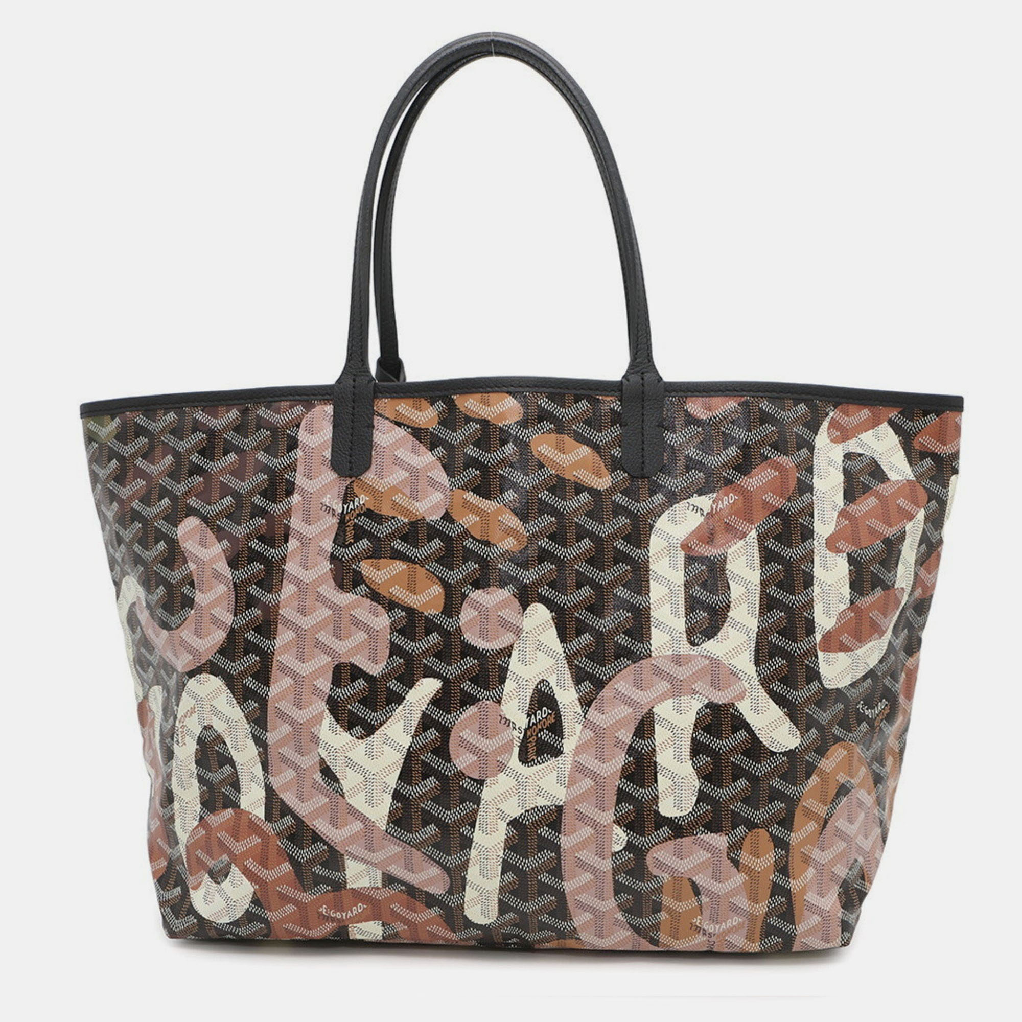 Click to view more detailed imagery on our partner's website Pre-owned Goyard Tote Bag Letters Camouflage Saint Louis Pm Black
