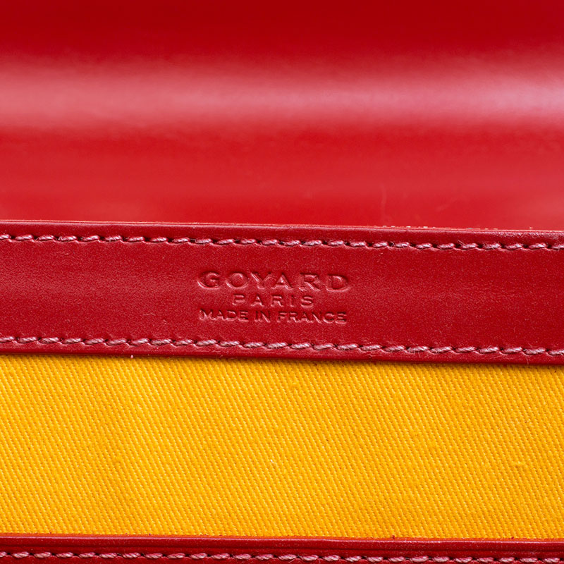 Goyard Saigon Structure Mini Bag Red in Canvas/Cowhide Leather with  Silver-tone - US