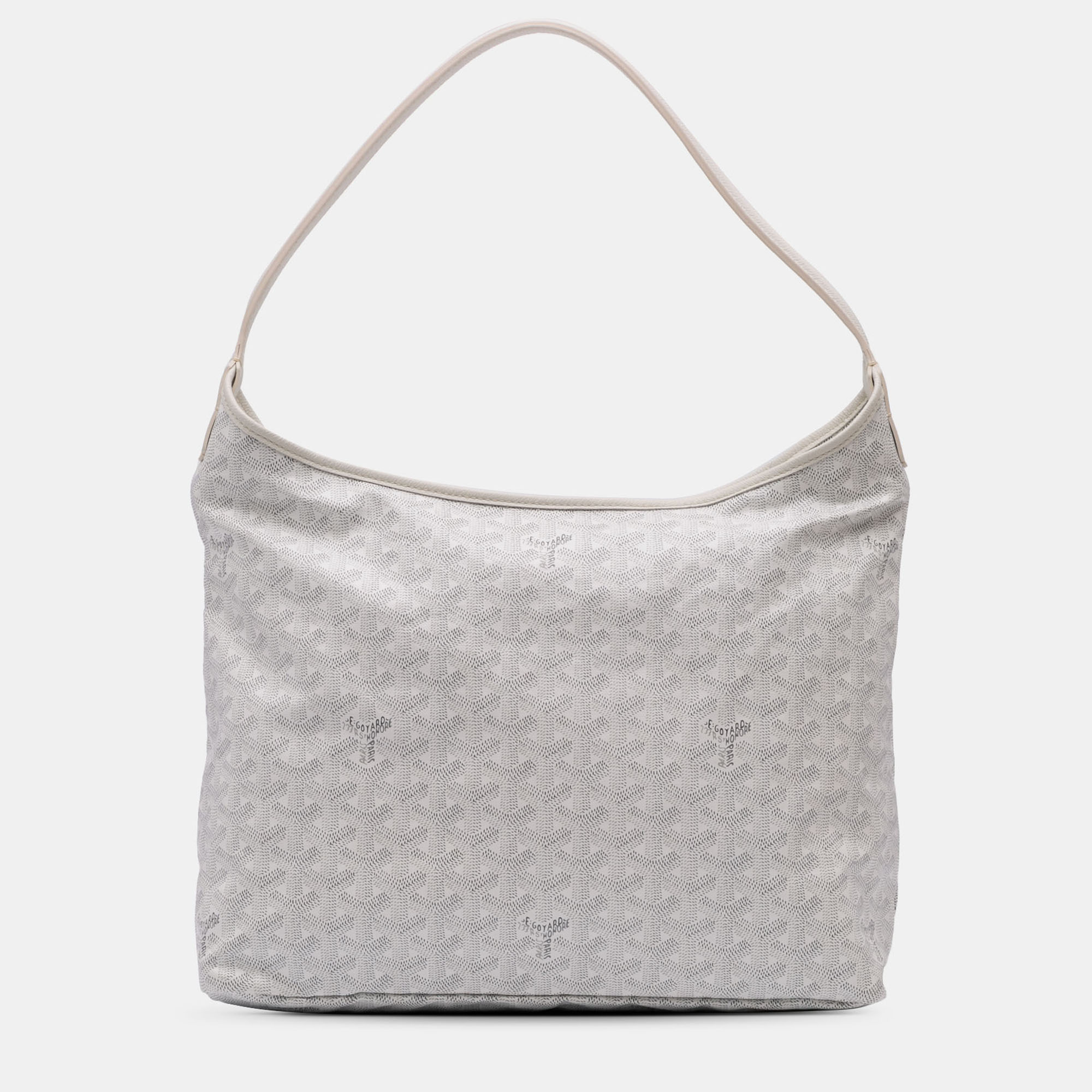 

Goyard White Goyardine Boheme Hobo