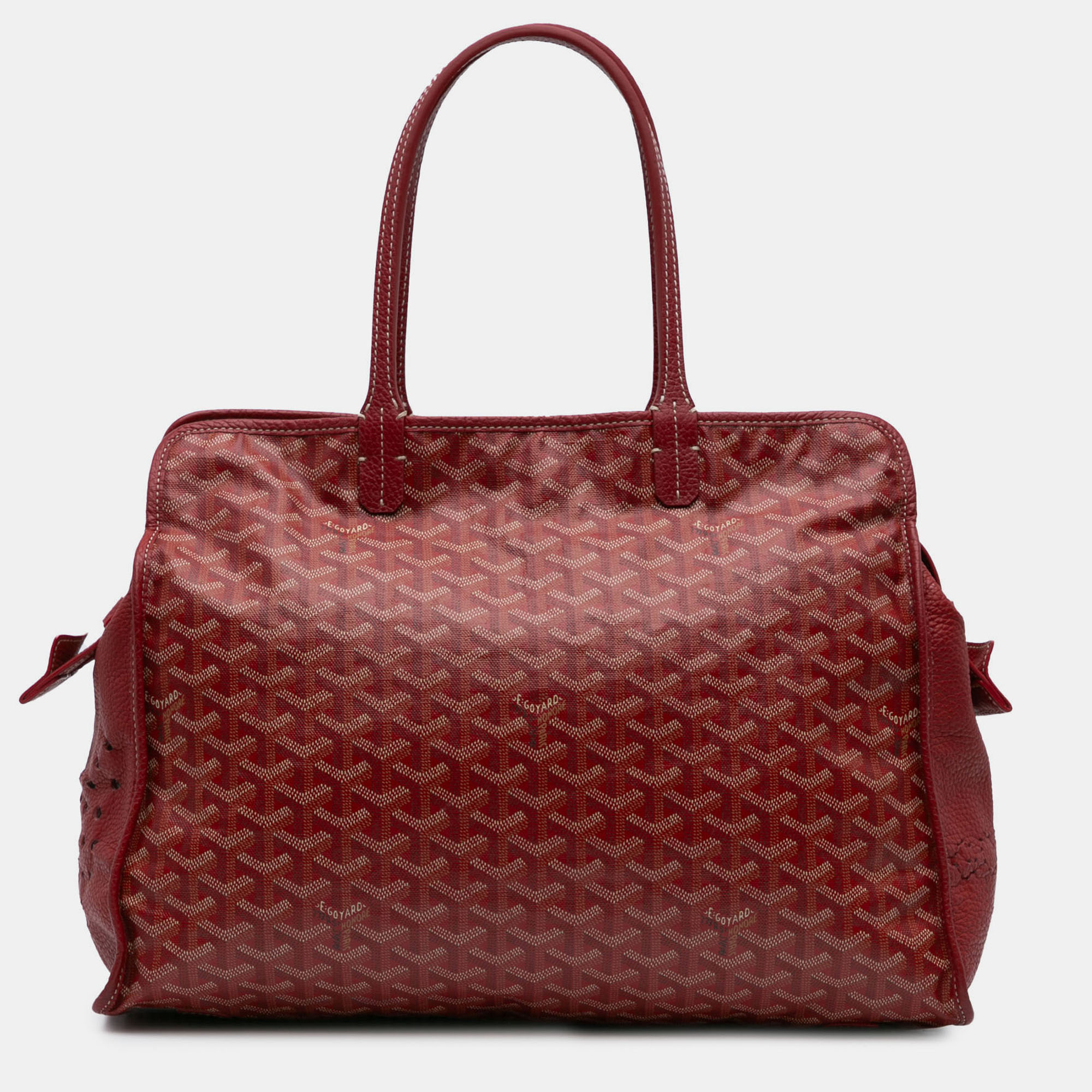 

Goyard Red Goyardine Sac Hardy Pet Carrier PM