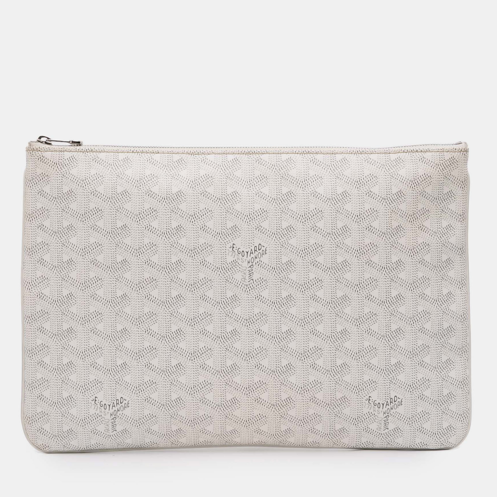 

Goyard White Goyardine Senat MM