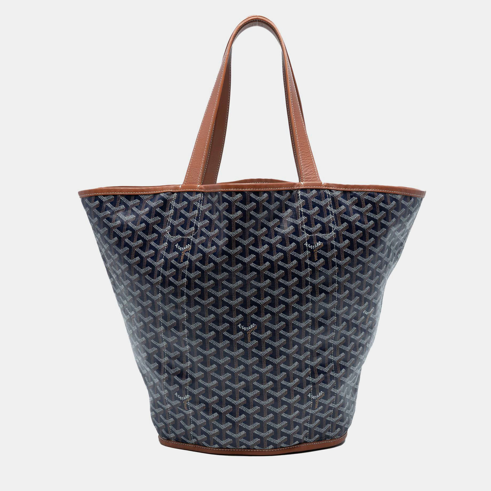 

Goyard Blue Goyardine Reversible Belharra Tote
