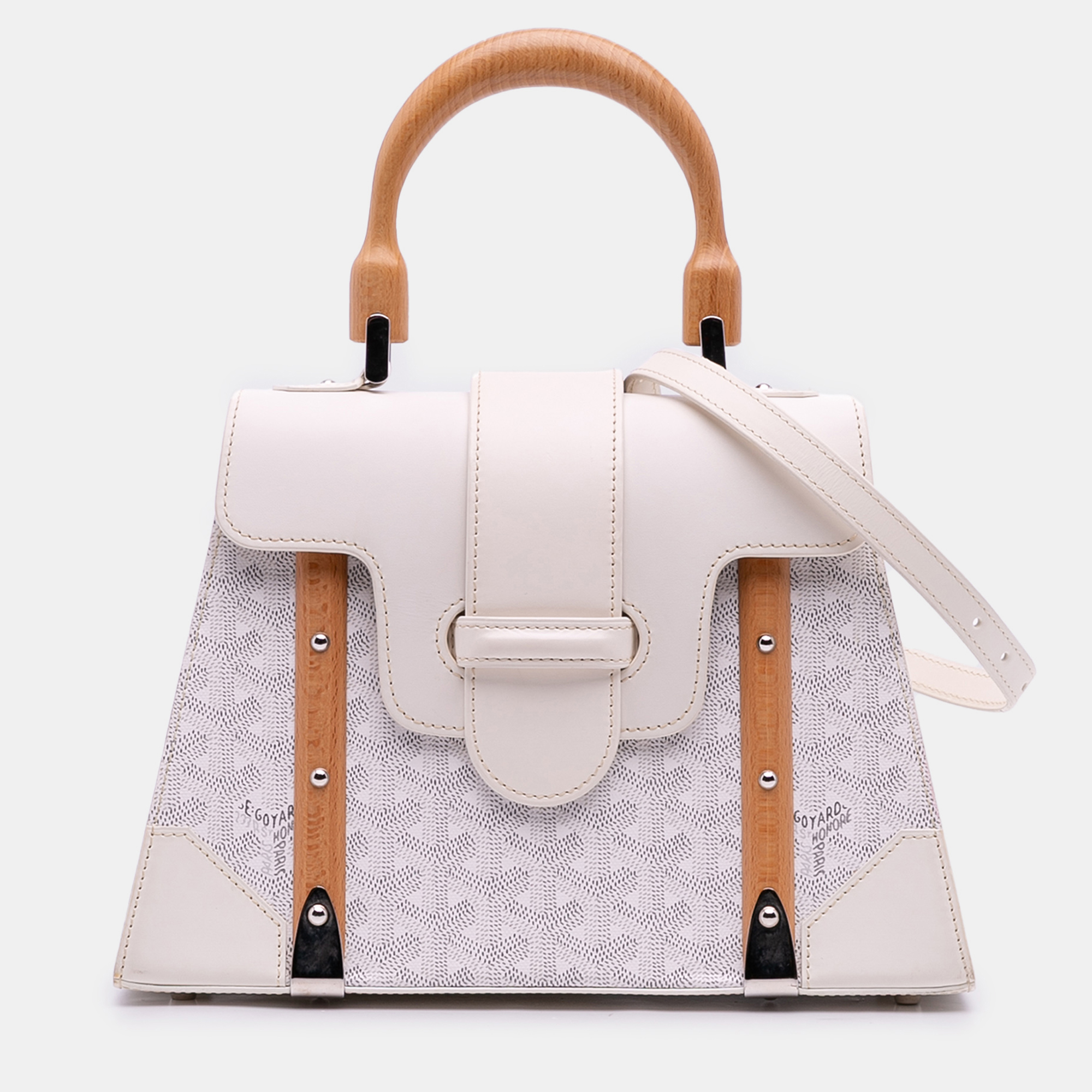 

Goyard White Goyardine Saigon Structured PM