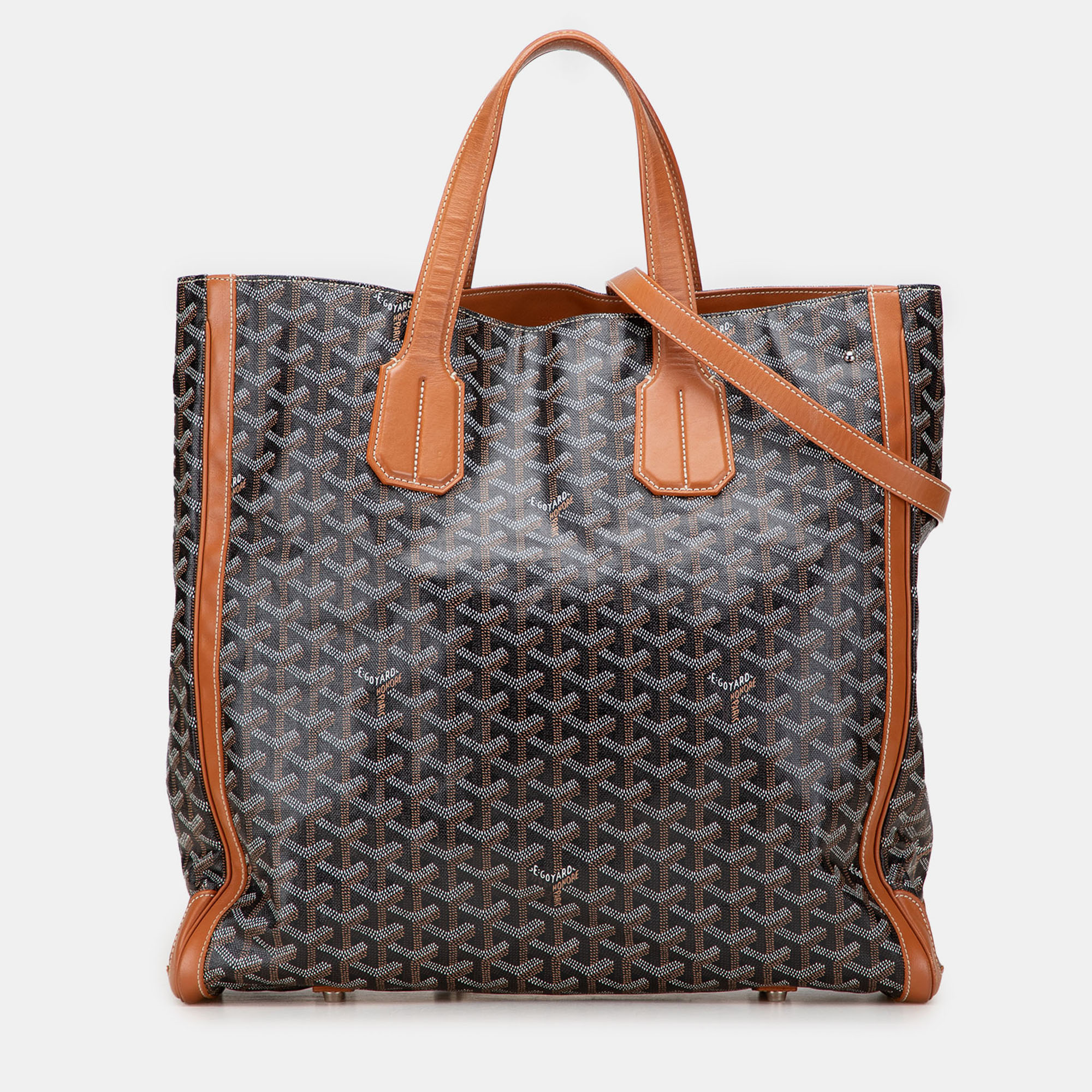 

Goyard Black Brown Goyardine Voltaire