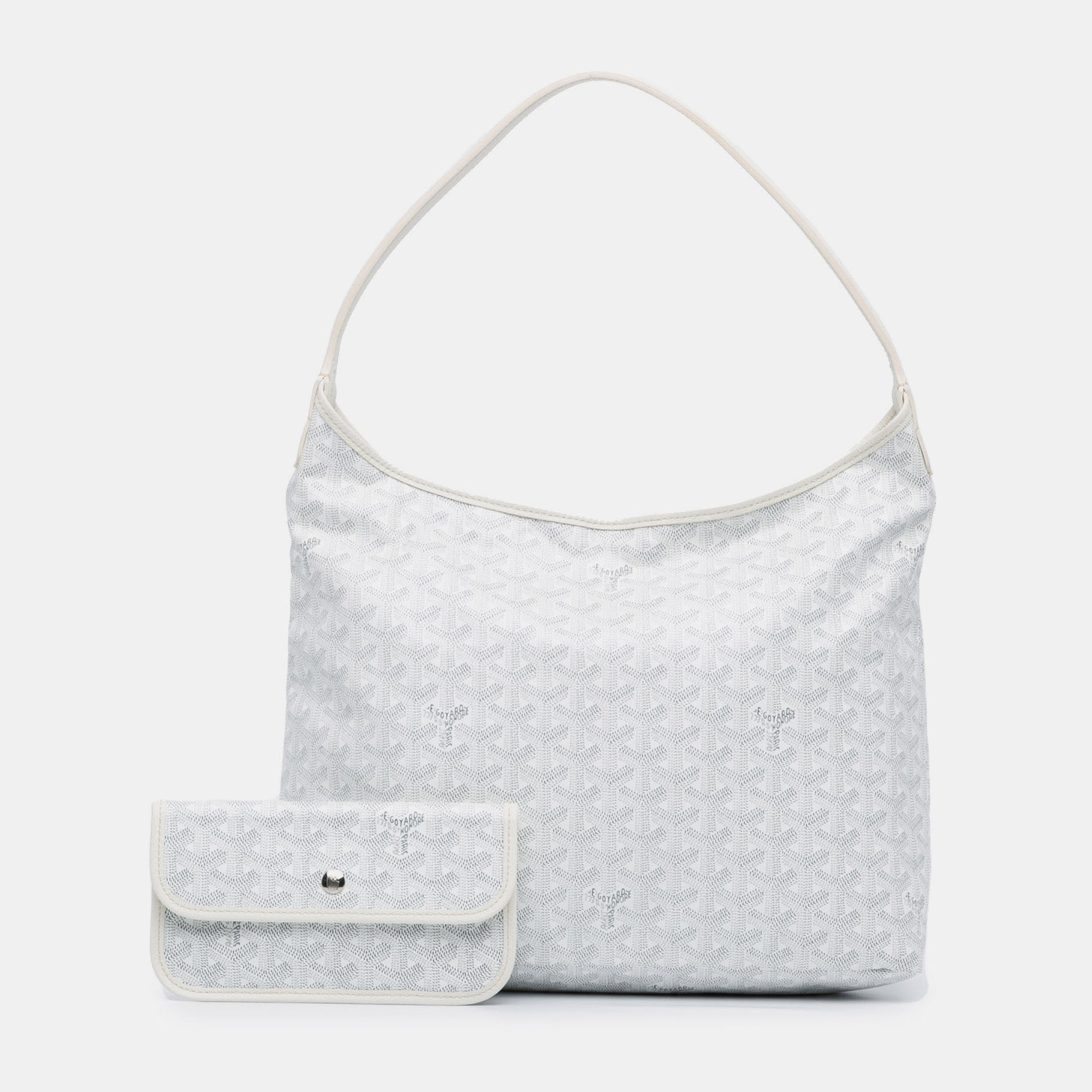 

Goyard White Goyardine Boheme Hobo