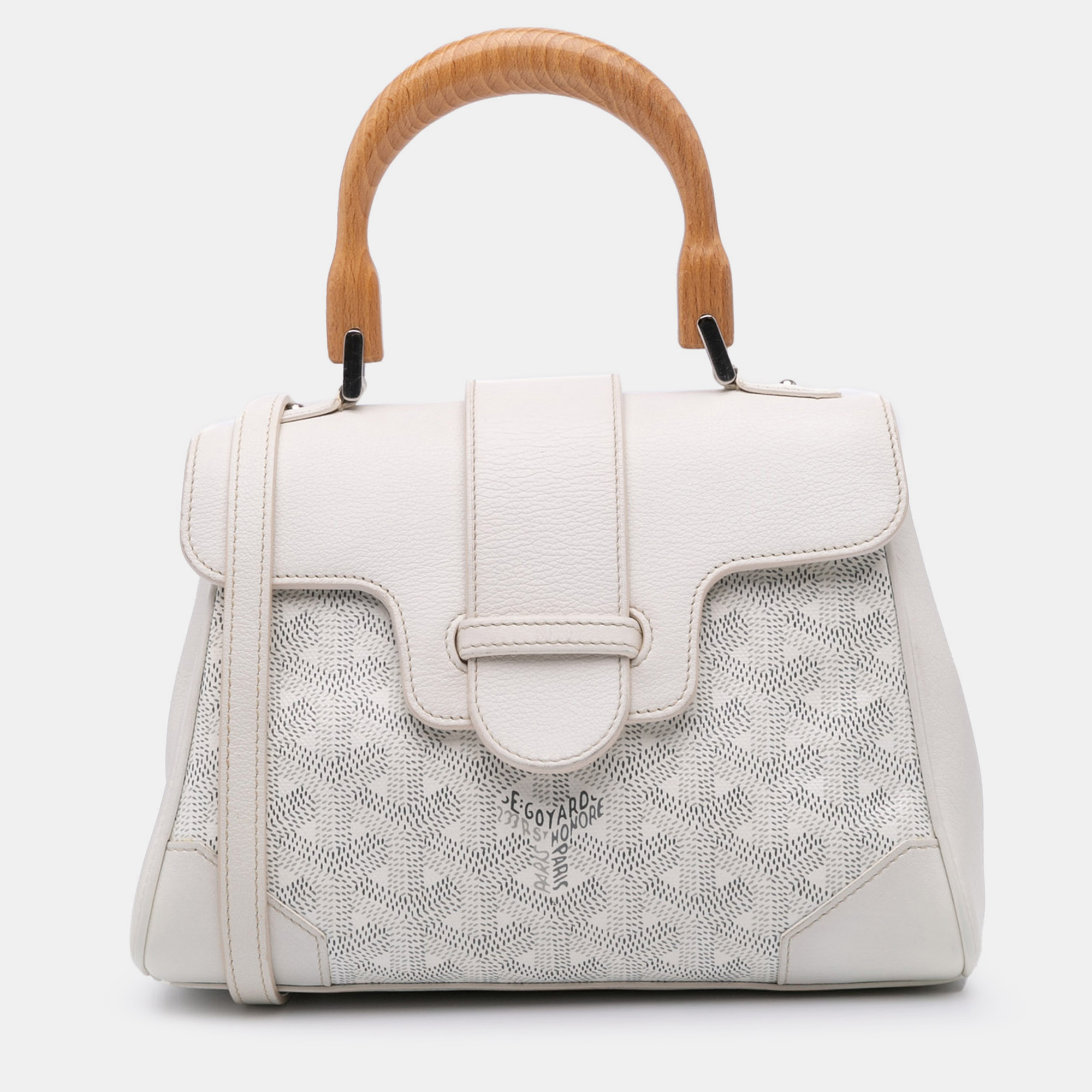 

Goyard Coated Canvas White Mini Goyardine Saigon Souple