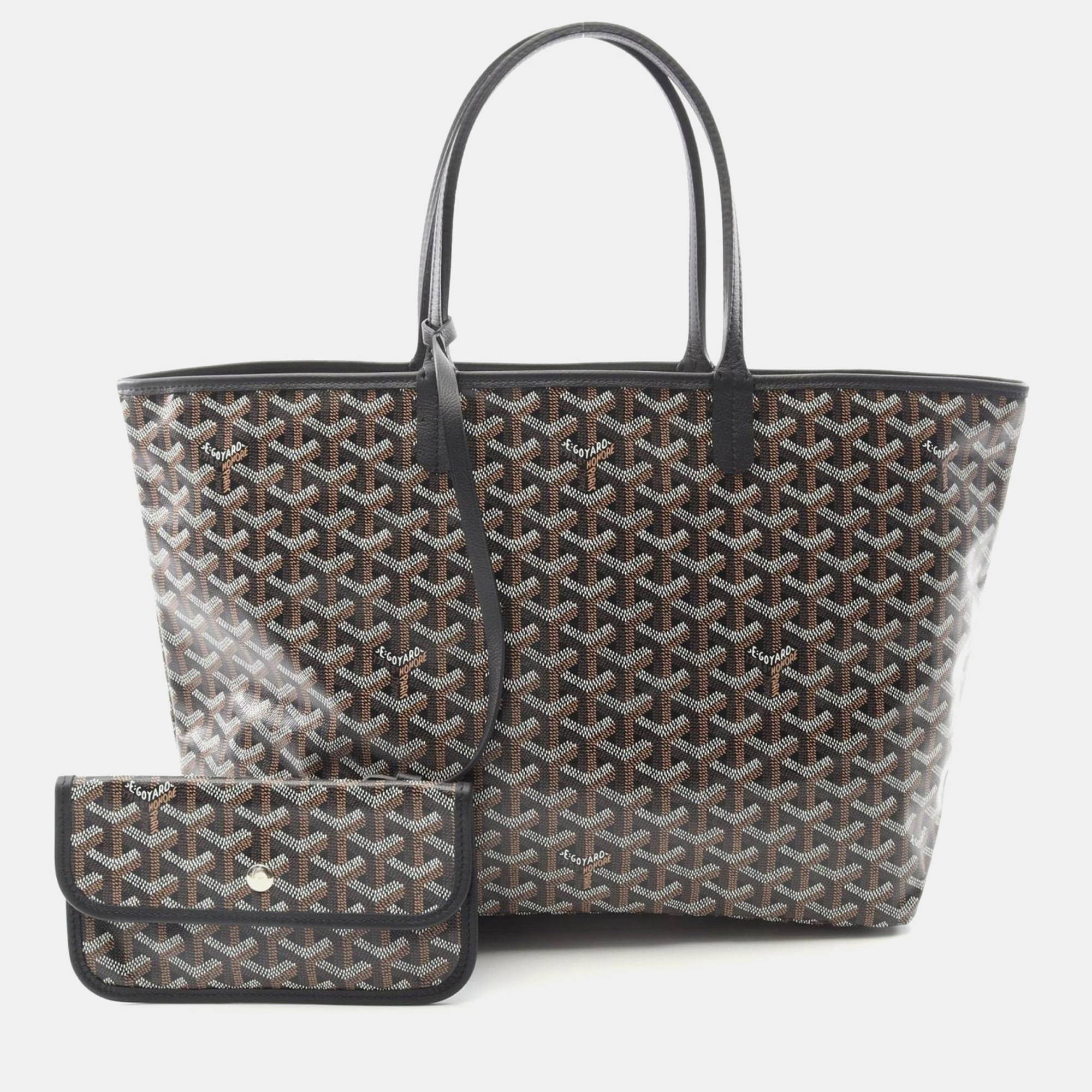 

Goyard Saint Louis Pm Tote Bag In Coated Canvas And Leather Black Multicolor