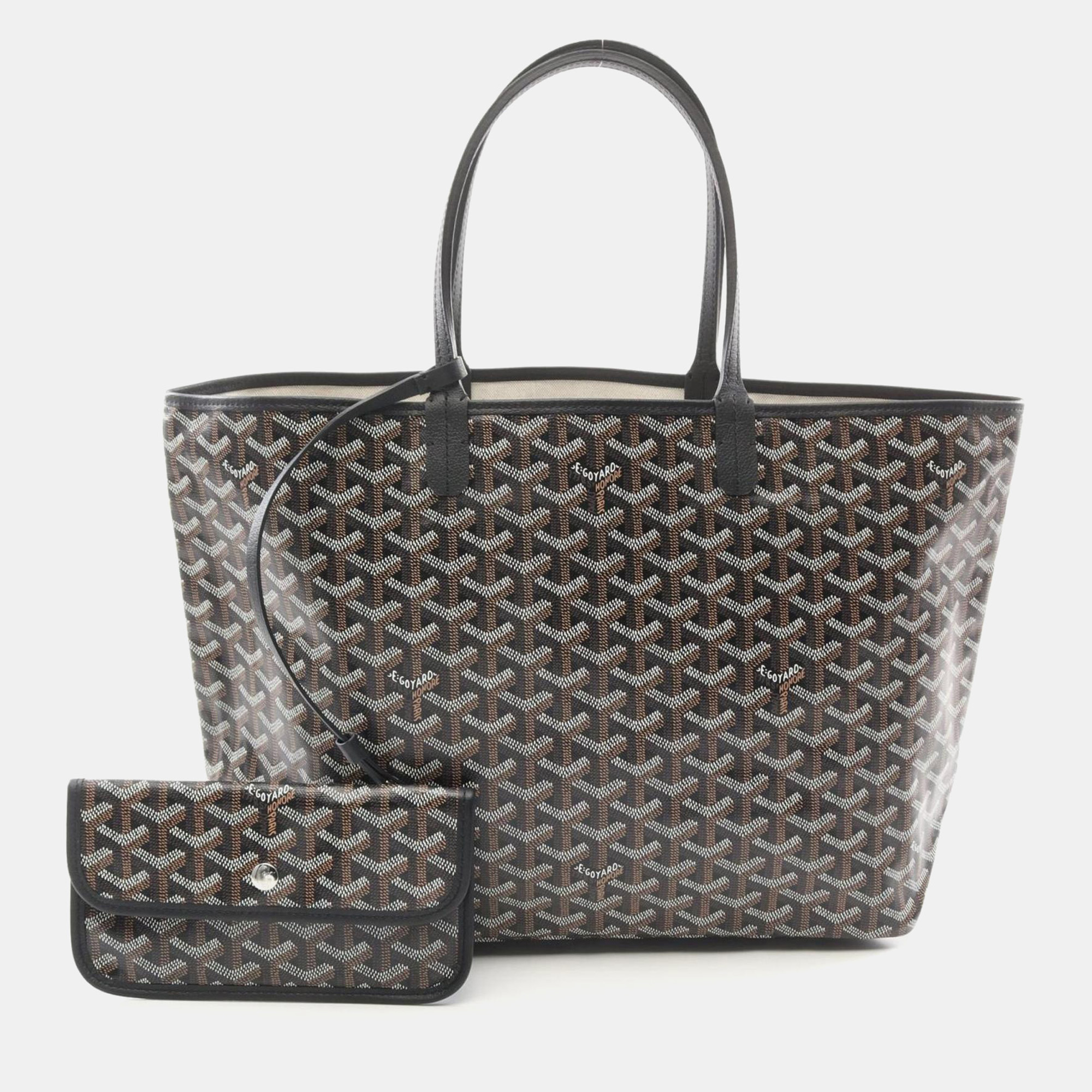 

Goyard Saint Louis Pm Tote Bag Pvc-Coated Canvas And Leather Black/Multicolor