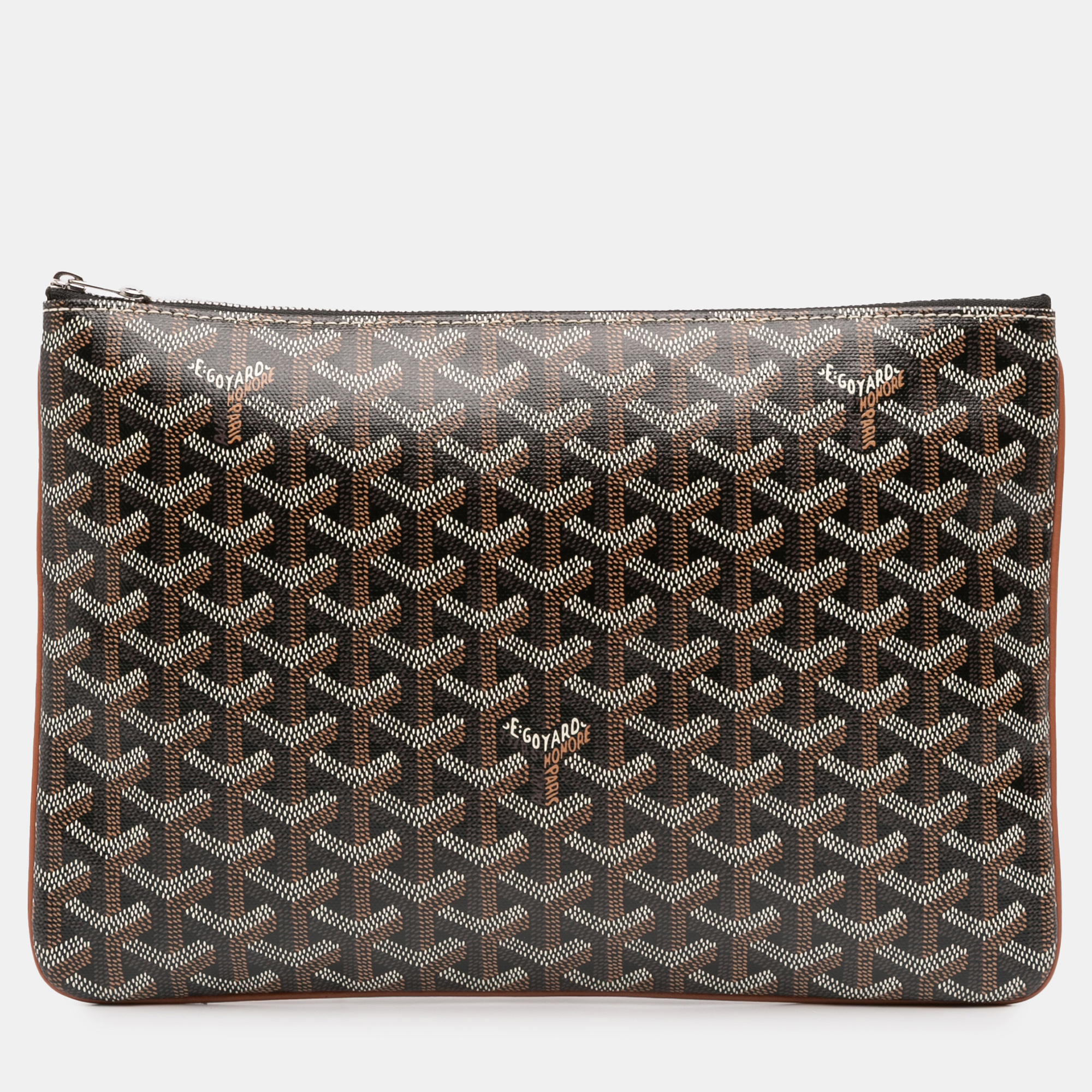 

Goyard Black Brown Goyardine Senat MM