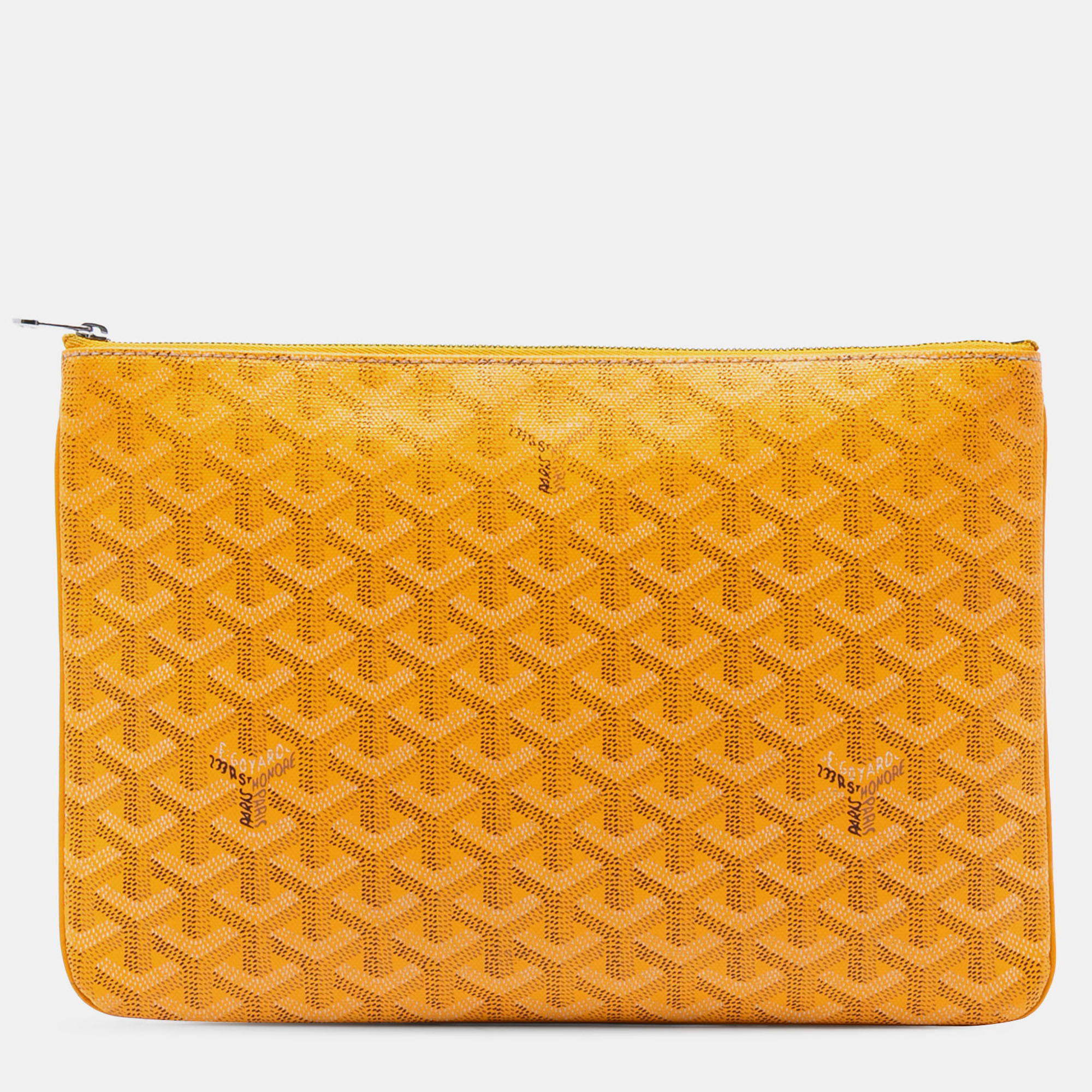

Goyard Yellow Goyardine Senat MM Clutche