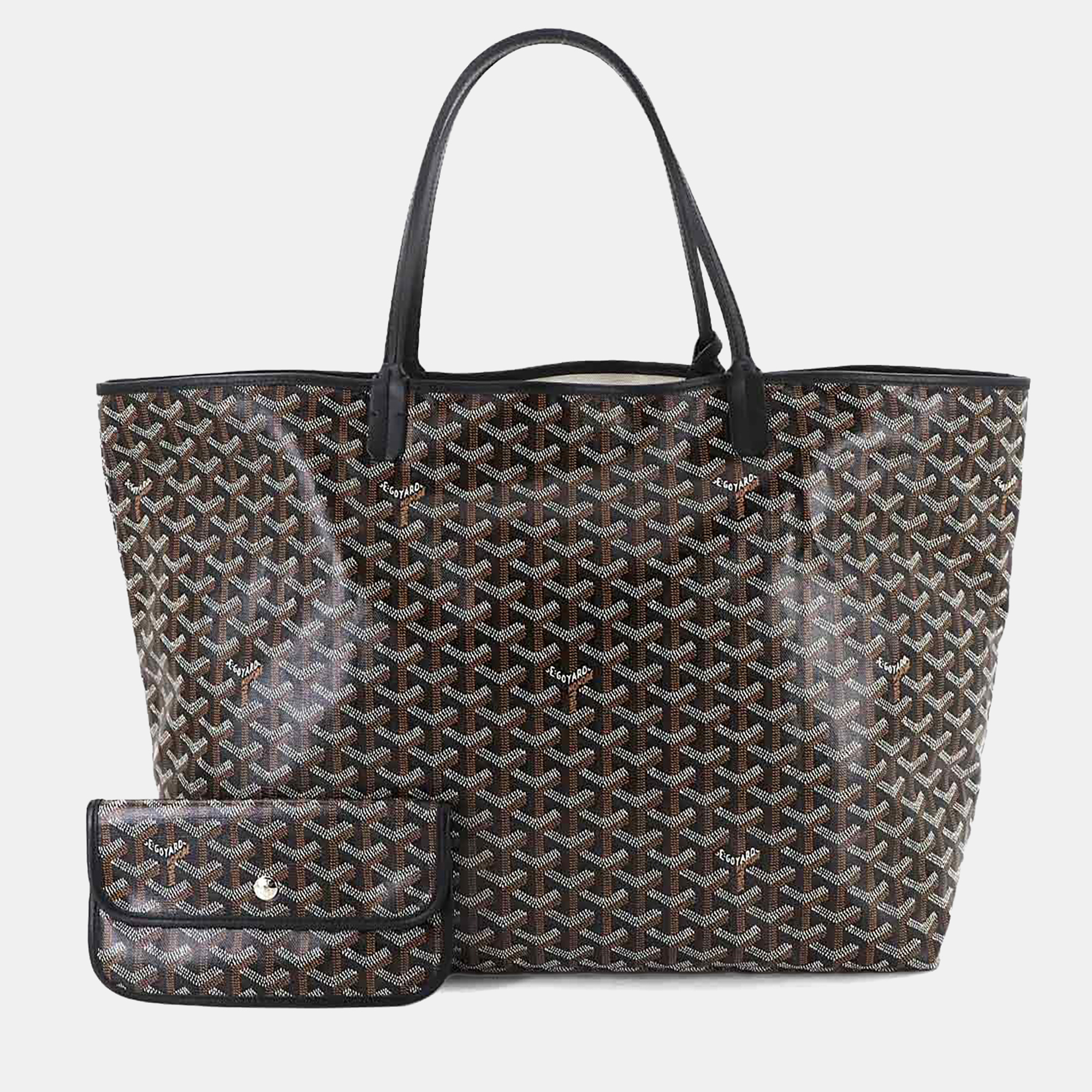 

Goyard Saint Louis GM Black PVC Leather Tote Bag