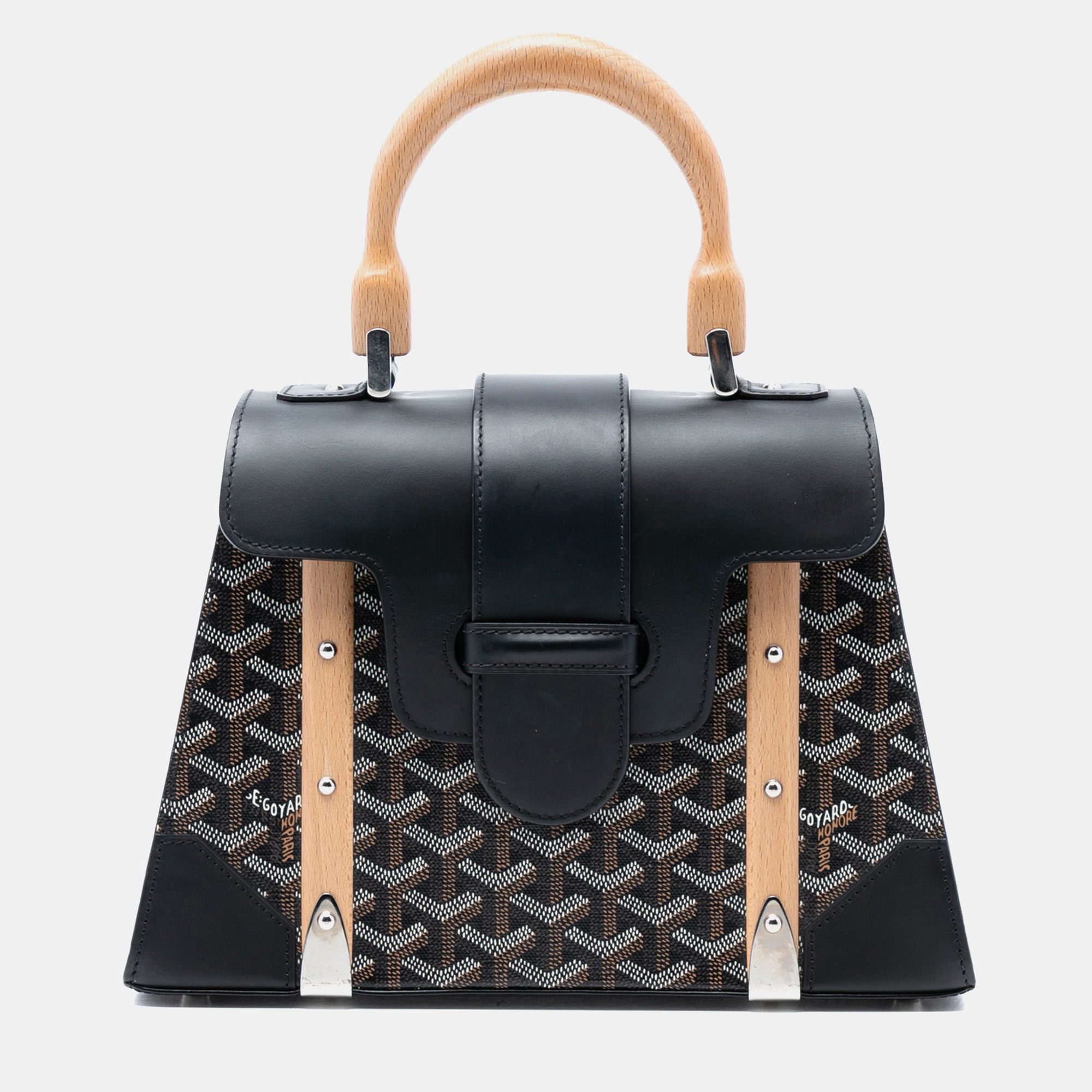 

Goyard Black Goyardine Saigon Structured PM