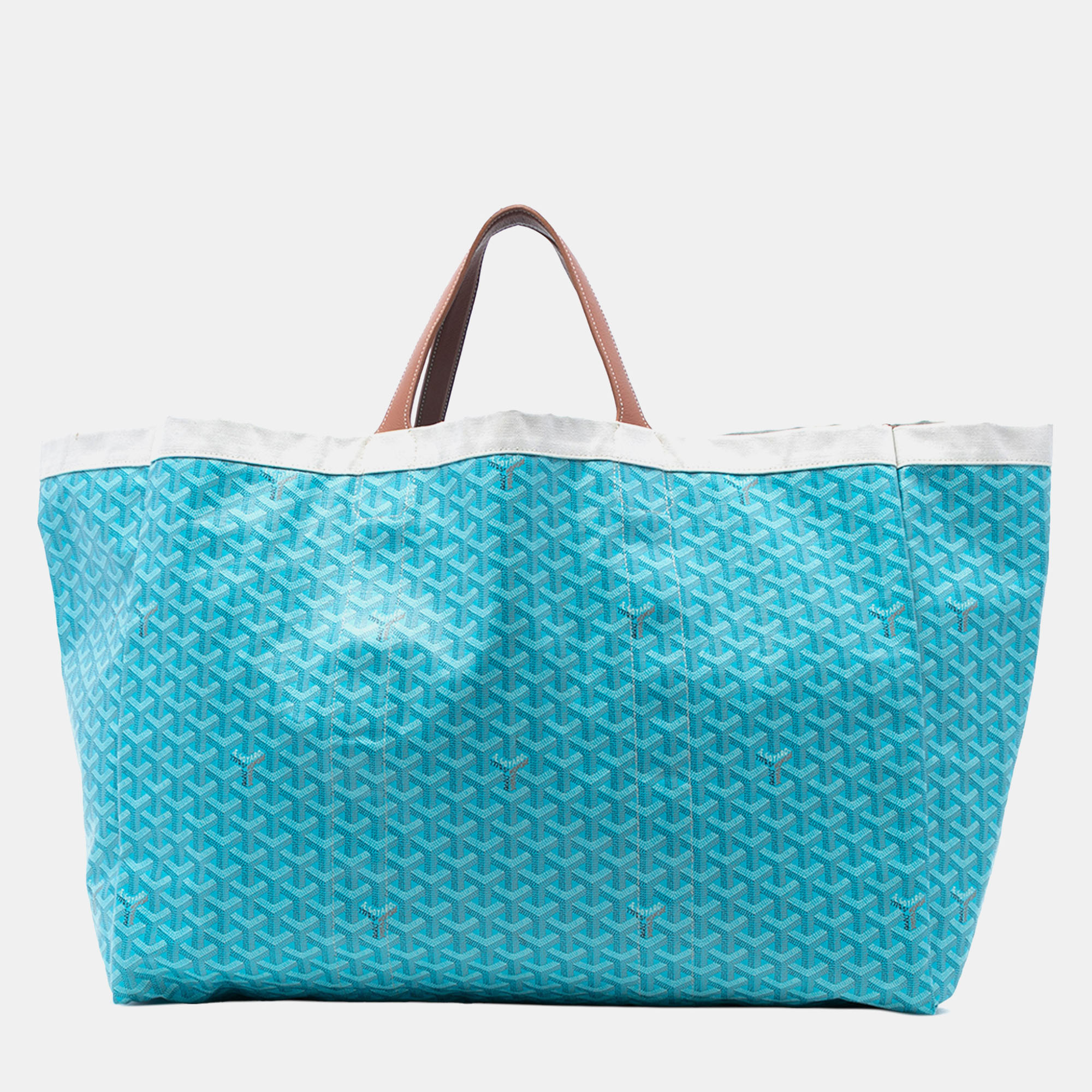

Goyard Blue Goyardine Reversible Belharra Tote